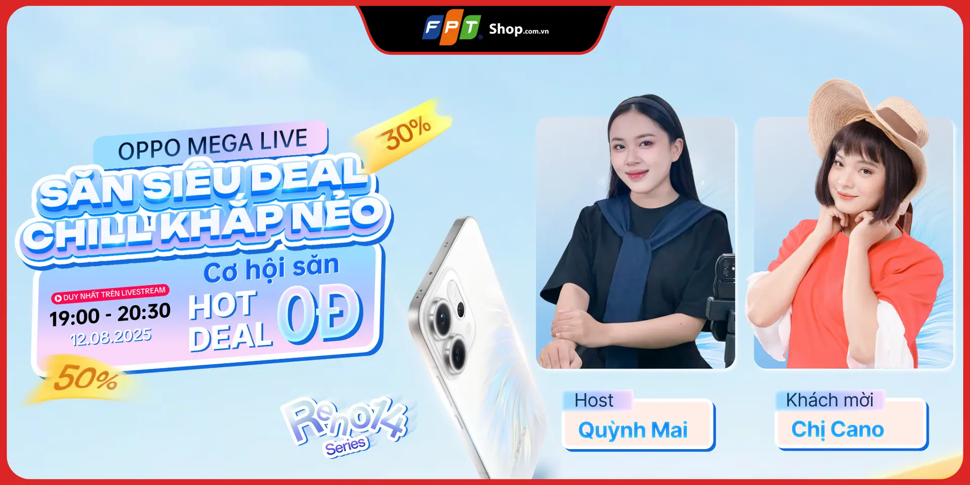 OPPO Mega Live: Săn siêu deal – Chill khắp nẻo, cơ hội săn điện thoại OPPO cao cấp với giá 0 đồng!