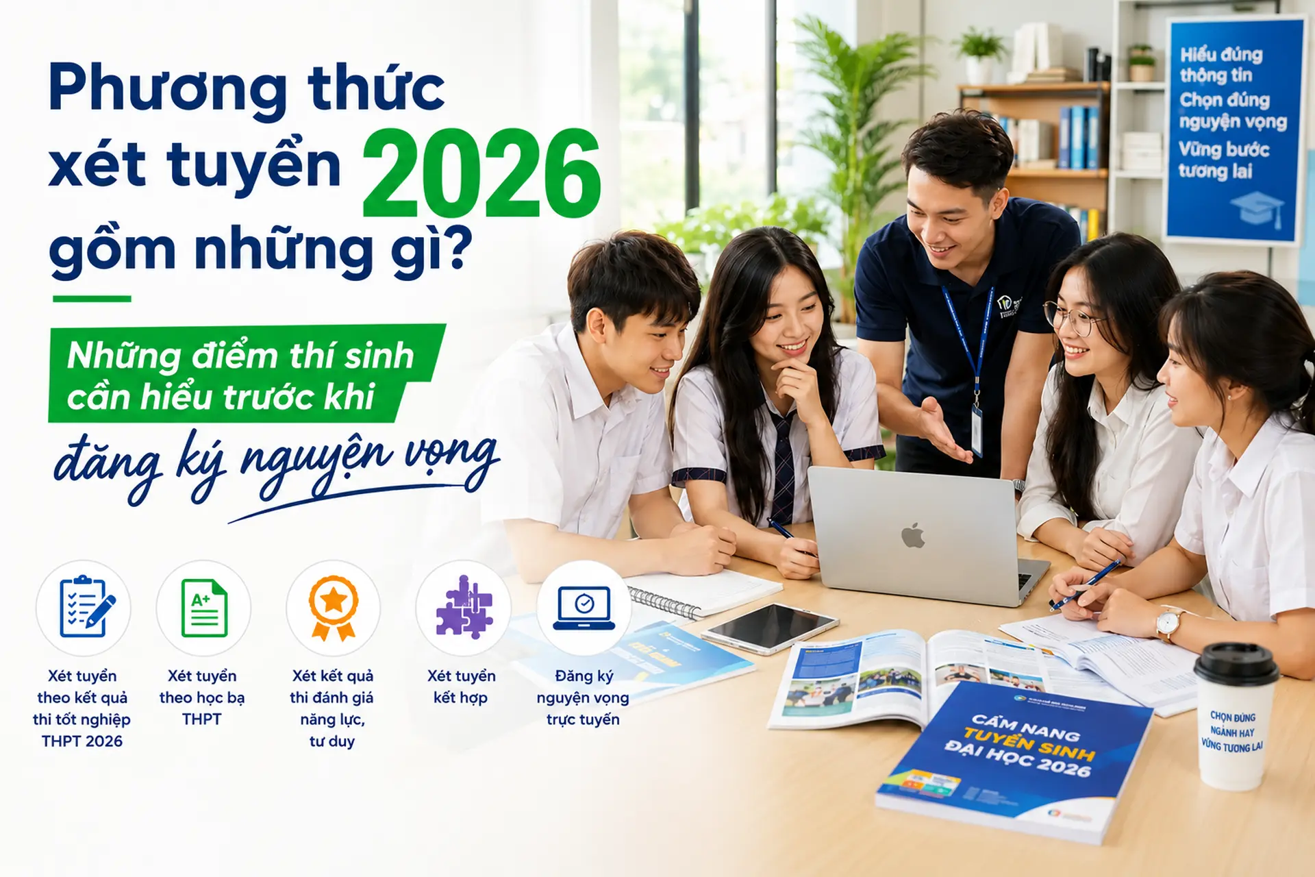 Phương thức xét tuyển 2026 gồm những gì? Những điểm thí sinh cần hiểu trước khi đăng ký nguyện vọng