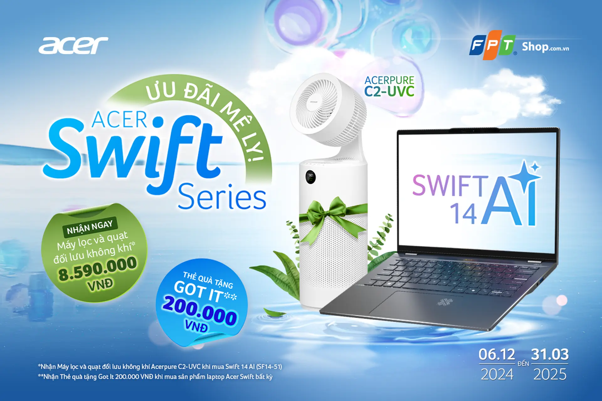 Mua Acer Swift Series, Nhận Quà Siêu Hot!