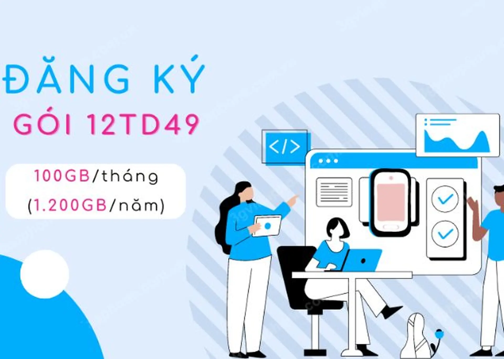 Đăng ký gói cước 12TD49 Vinaphone hấp dẫn với ưu đãi khủng, mức giá siêu tiết kiệm