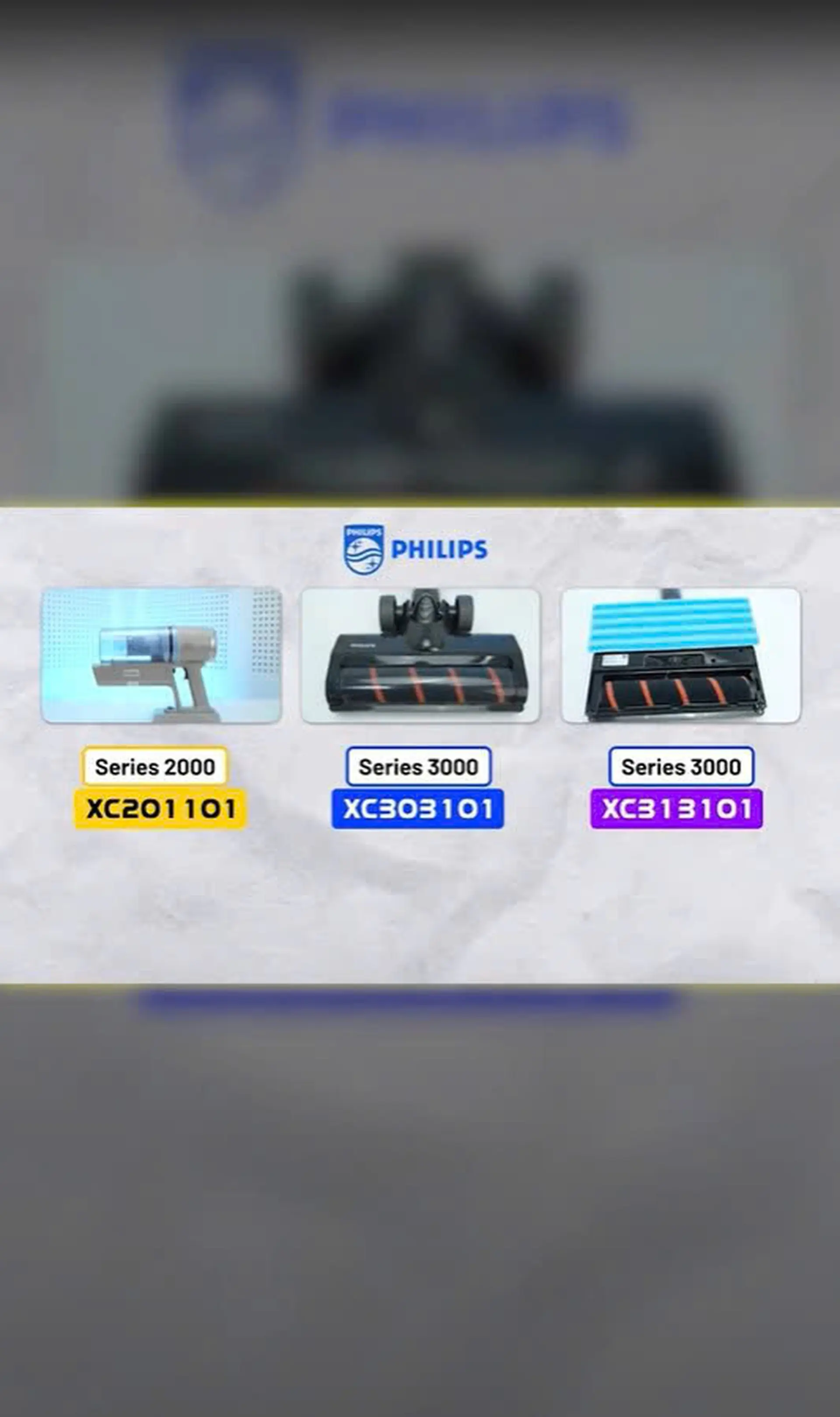 Bộ 3 Hút Bụi Không Dây Philips: XC2011/01, XC3031/01 và XC3131/01