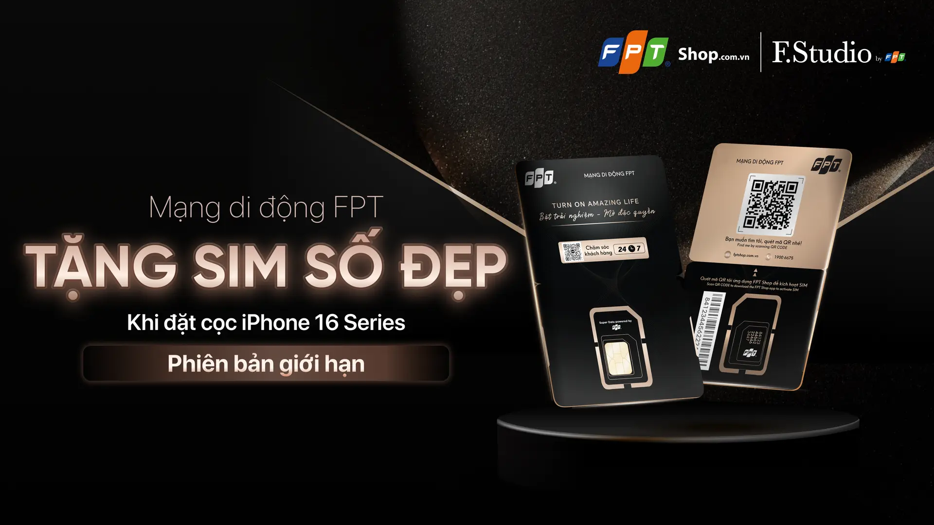 Tặng 16.000 SIM FPT phiên bản giới hạn: Sở hữu iPhone 16 Series, nhận ngay độc bản đẳng cấp