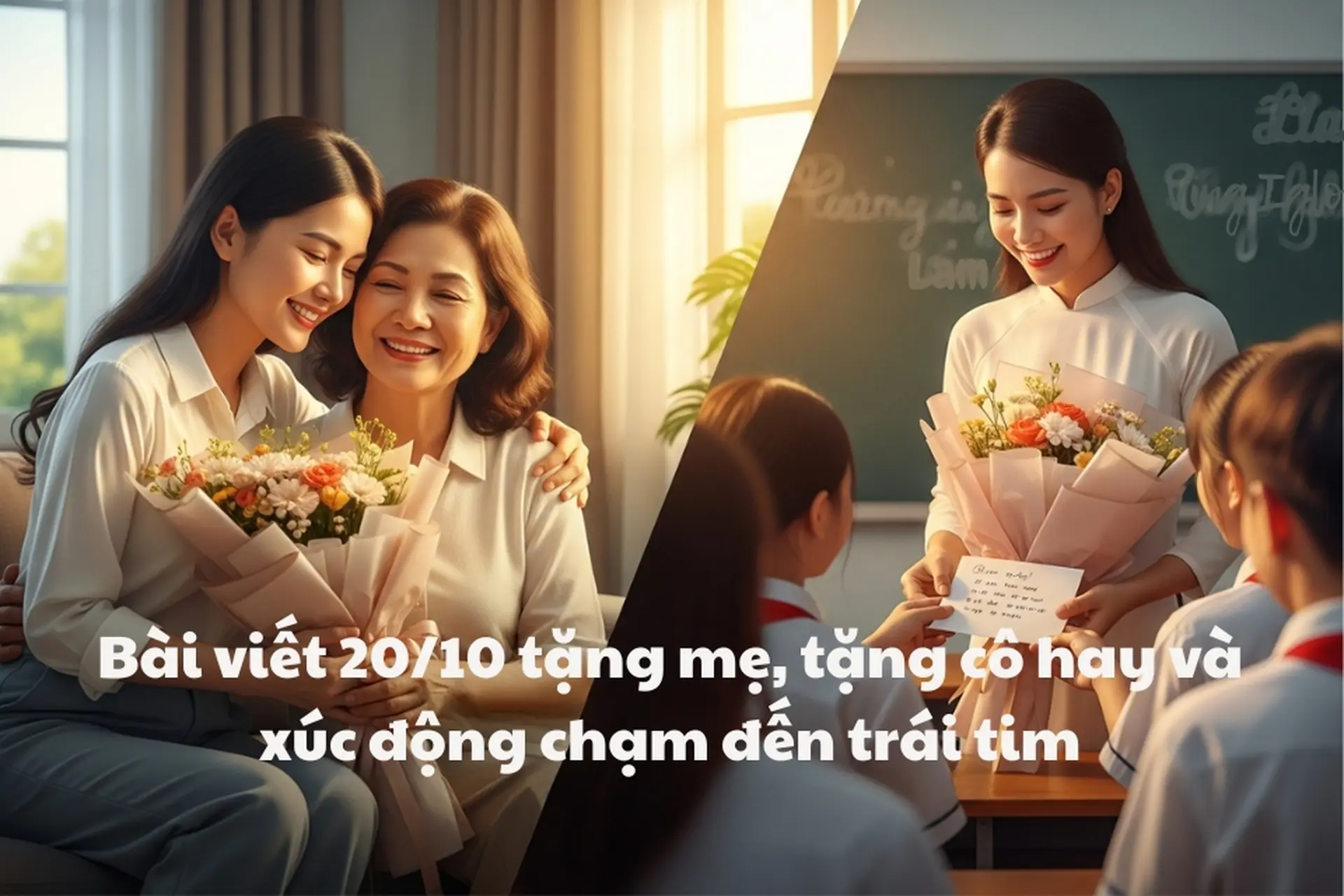 Gợi ý những bài viết 20/10 tặng mẹ, tặng cô hay và xúc động chạm đến trái tim