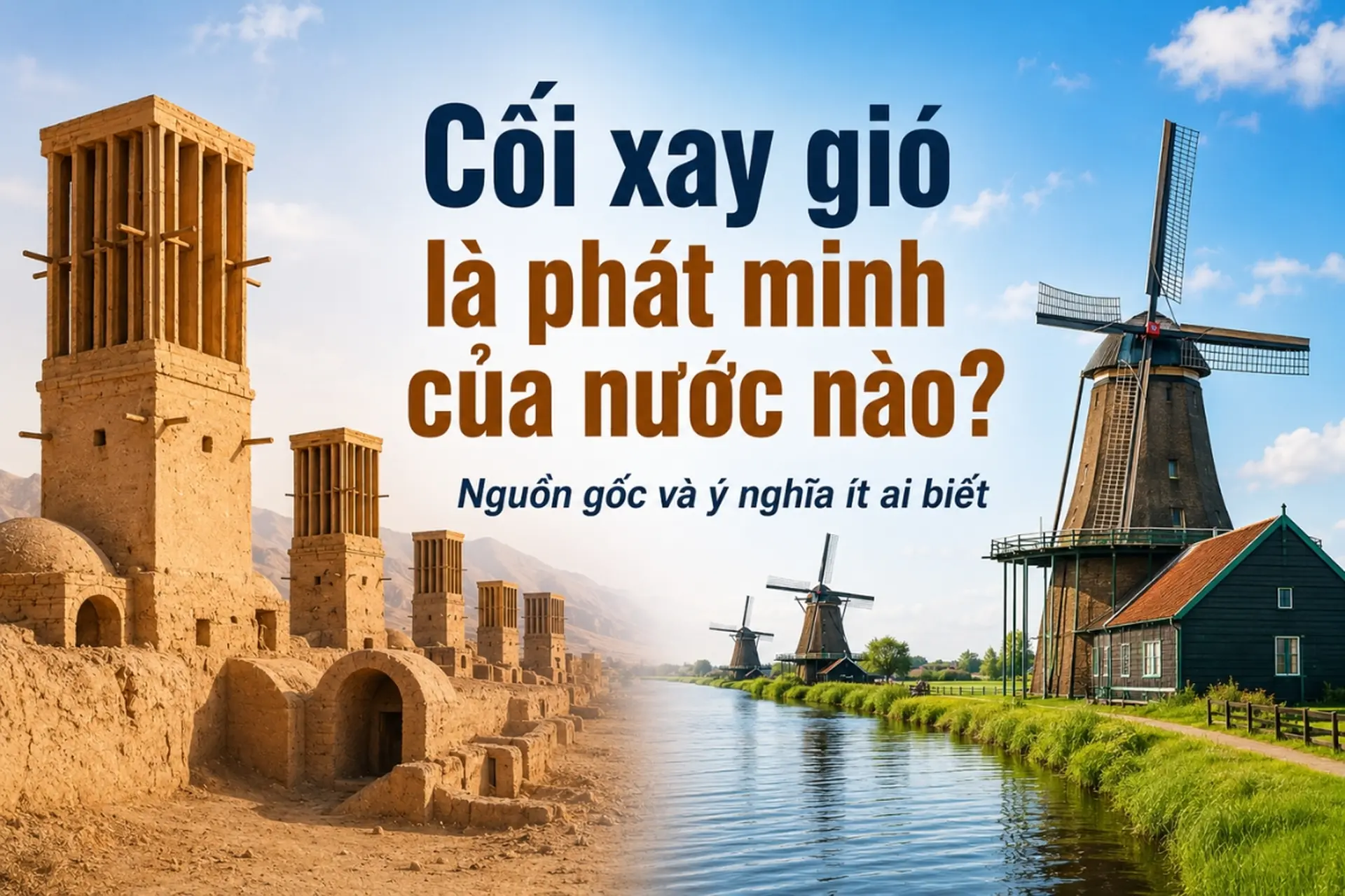 Cối xay gió là phát minh của nước nào? Nguồn gốc và ý nghĩa ít ai biết