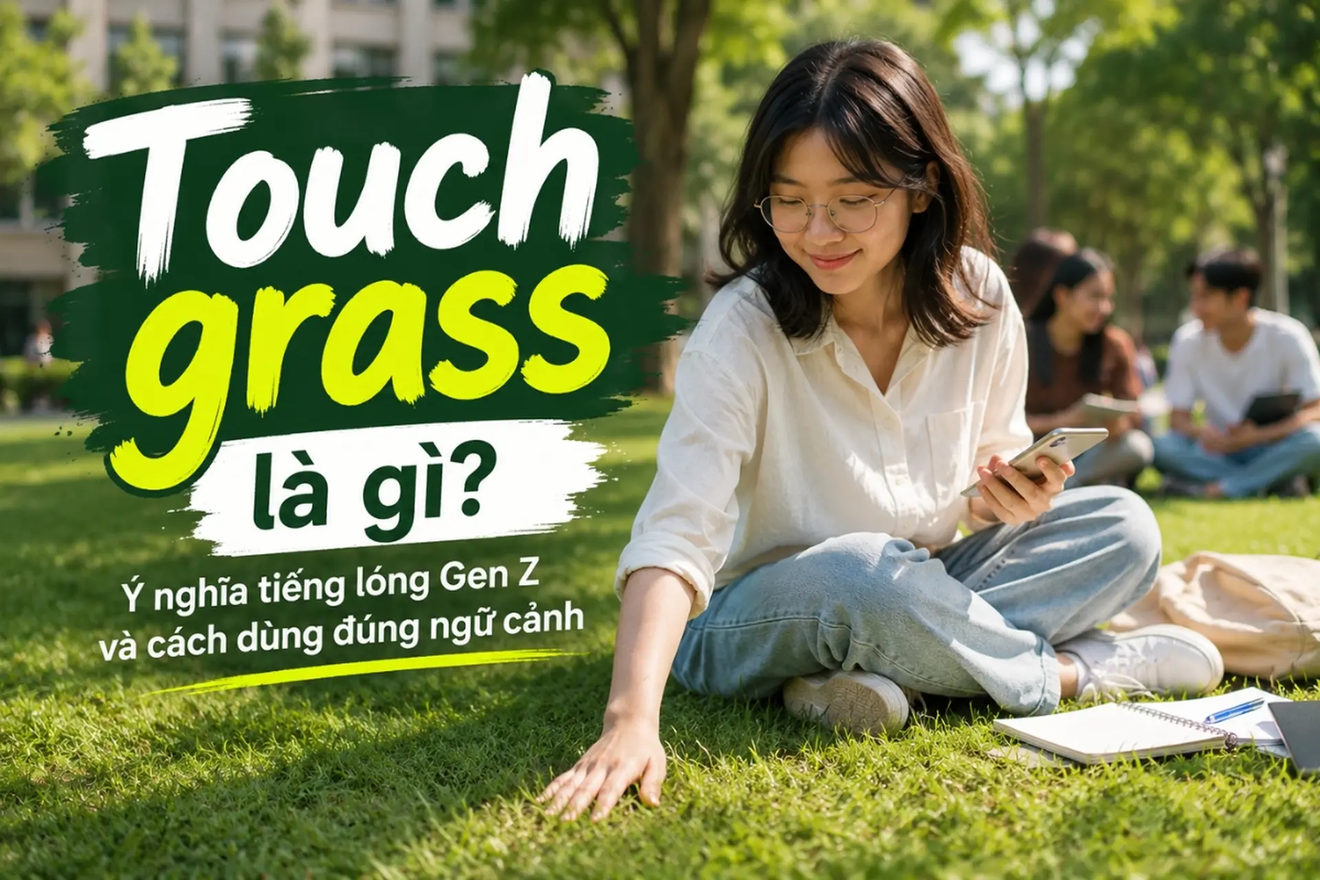 Touch grass là gì? Ý nghĩa tiếng lóng Gen Z và cách dùng đúng ngữ cảnh