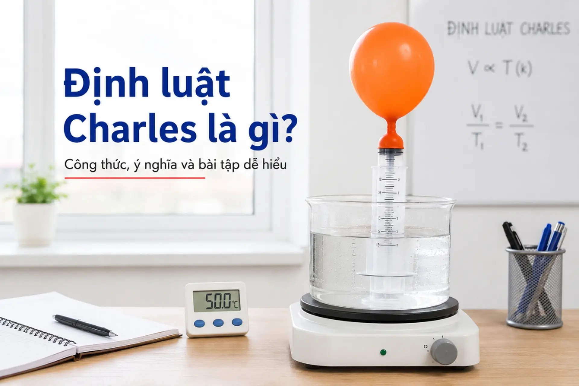 Định luật Charles là gì? Công thức, ý nghĩa và bài tập dễ hiểu