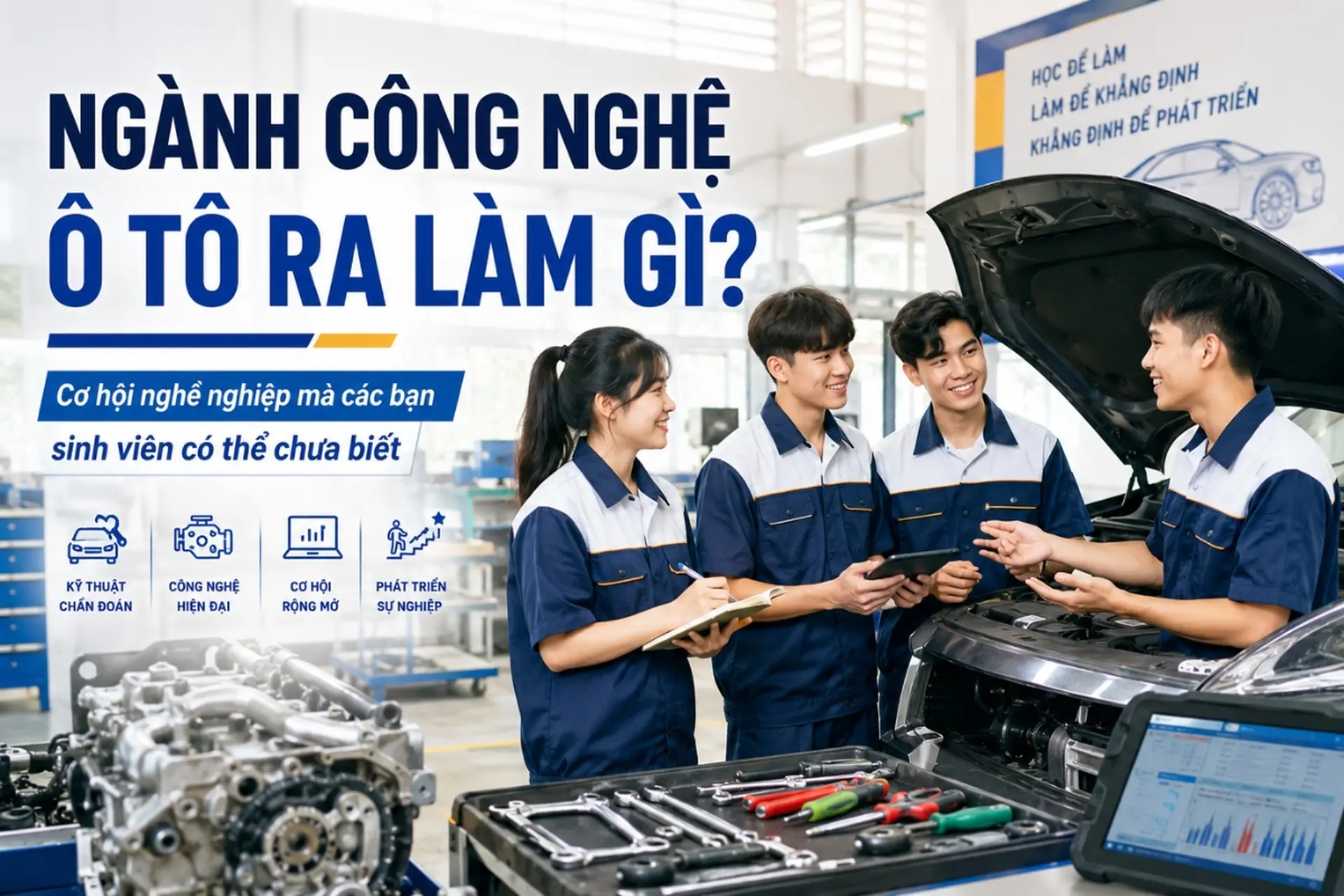 Ngành công nghệ ô tô ra làm gì? Cơ hội nghề nghiệp mà các bạn sinh viên có thể chưa biết