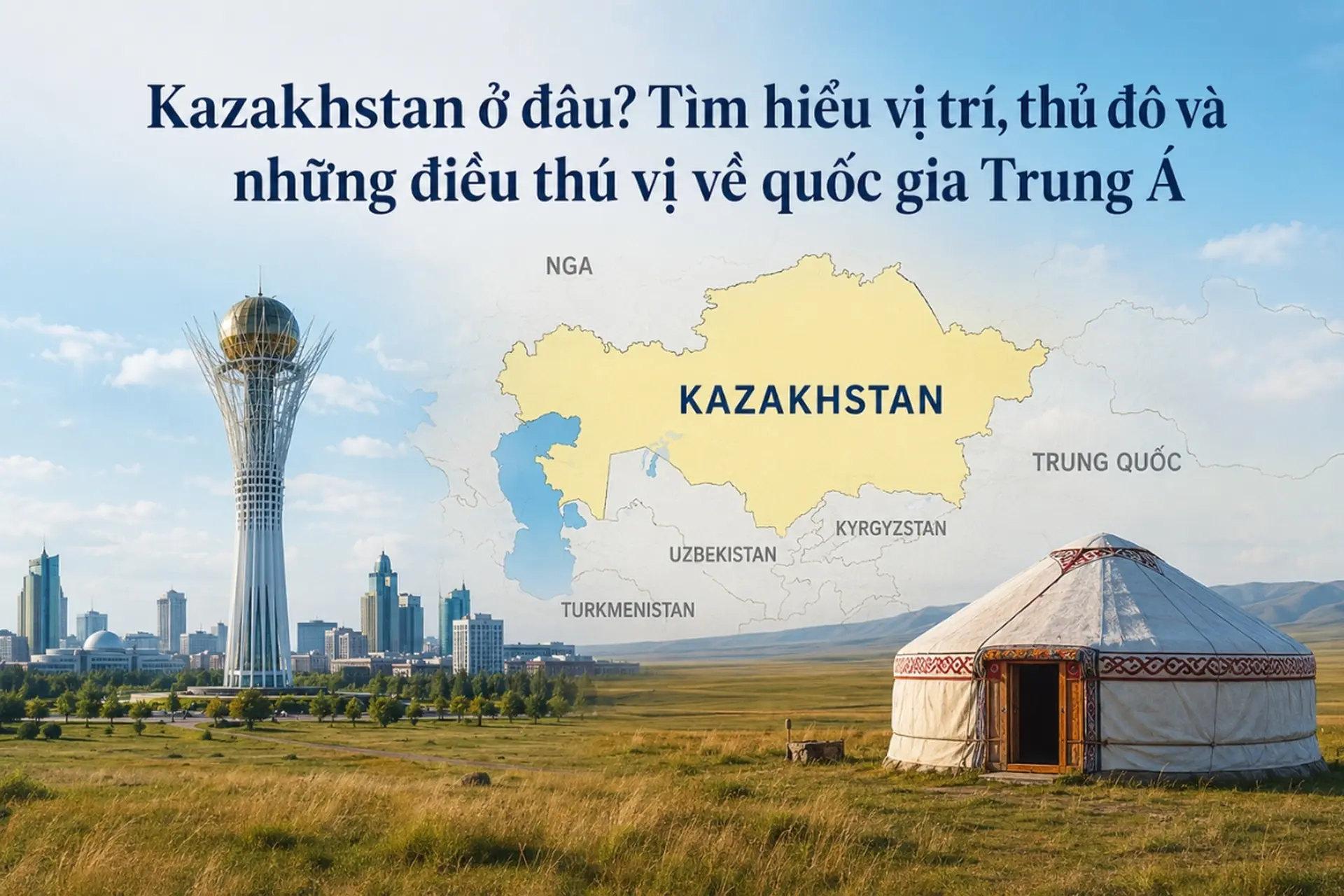 Kazakhstan ở đâu? Tìm hiểu vị trí, thủ đô và những điều thú vị về quốc gia Trung Á