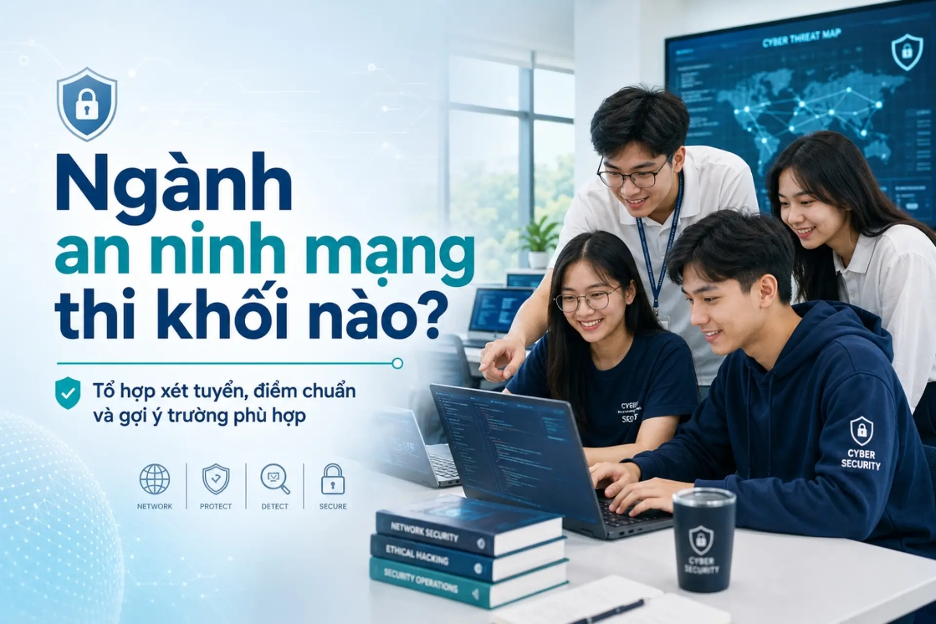 Ngành an ninh mạng thi khối nào? Tổ hợp xét tuyển, điểm chuẩn và gợi ý trường phù hợp