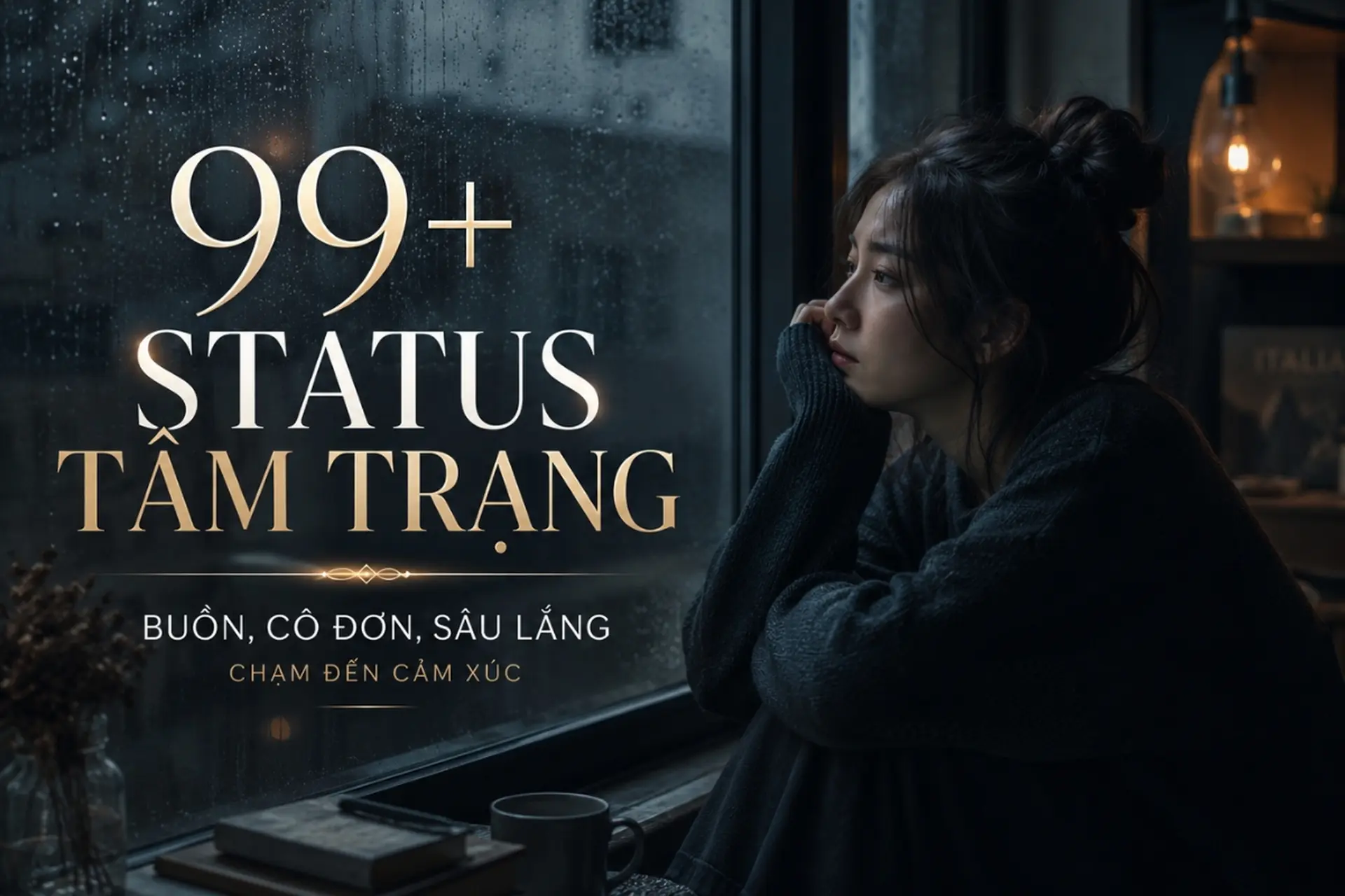 99+ status tâm trạng buồn, cô đơn, sâu lắng chạm đến cảm xúc