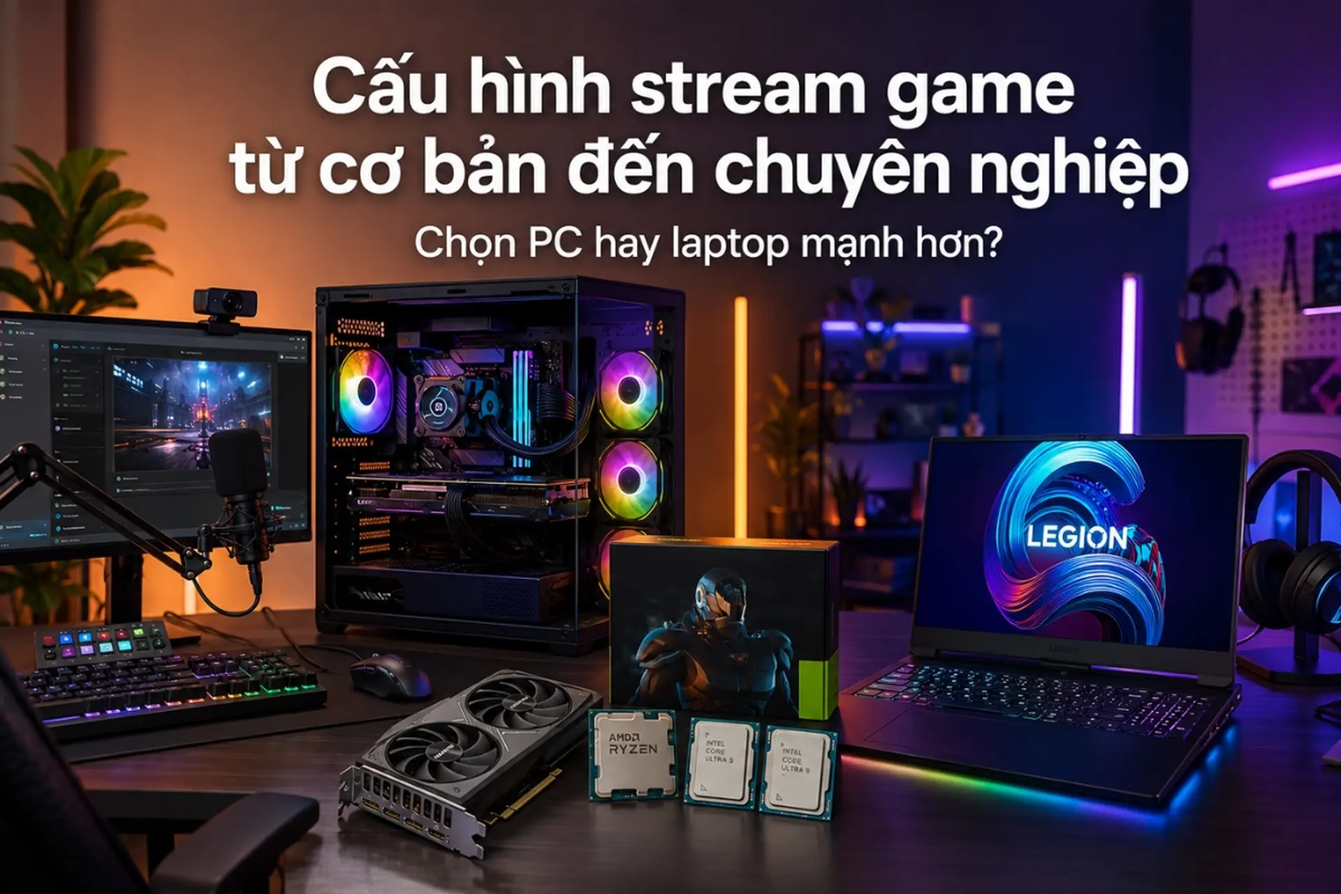 Cấu hình stream game từ cơ bản đến chuyên nghiệp: Chọn PC hay laptop mạnh hơn?