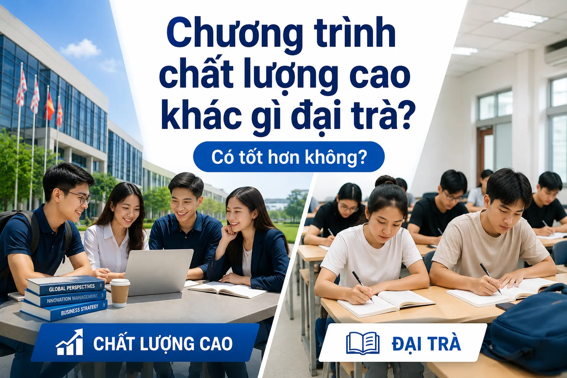 Chương trình chất lượng cao khác gì đại trà? Ngoài học phí cao thì chất lượng có tốt hơn không?