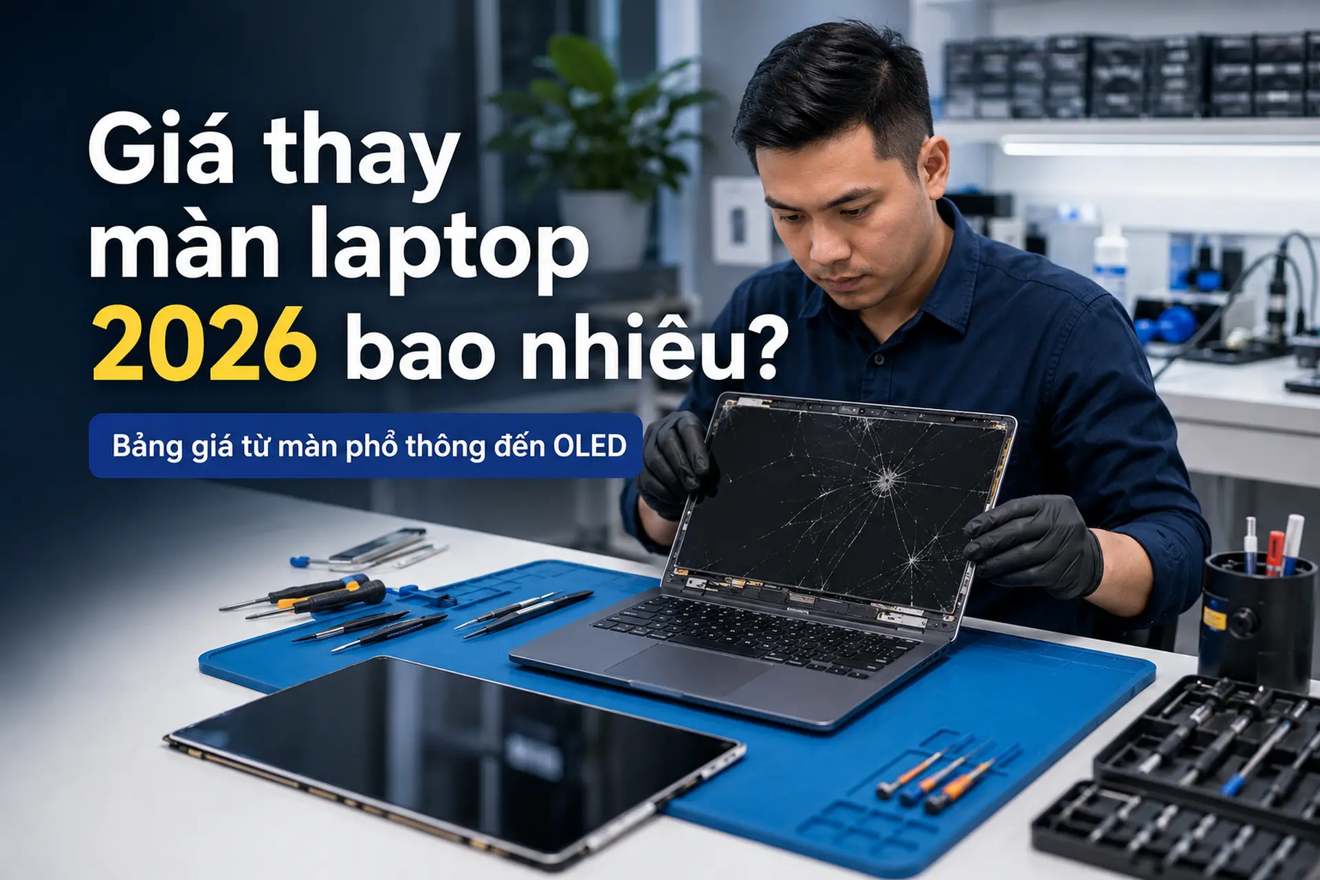 Giá thay màn laptop 2026 bao nhiêu? Bảng giá từ màn phổ thông đến OLED