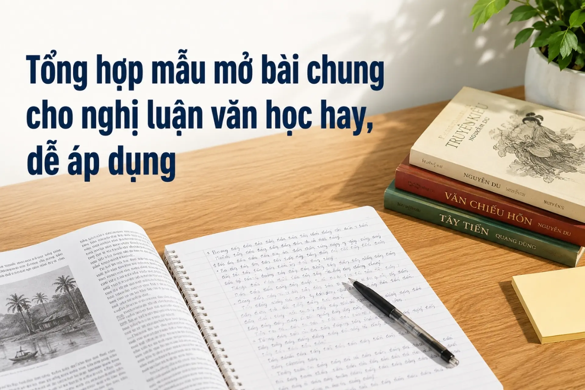 Tổng hợp mẫu mở bài chung cho nghị luận văn học hay, dễ áp dụng