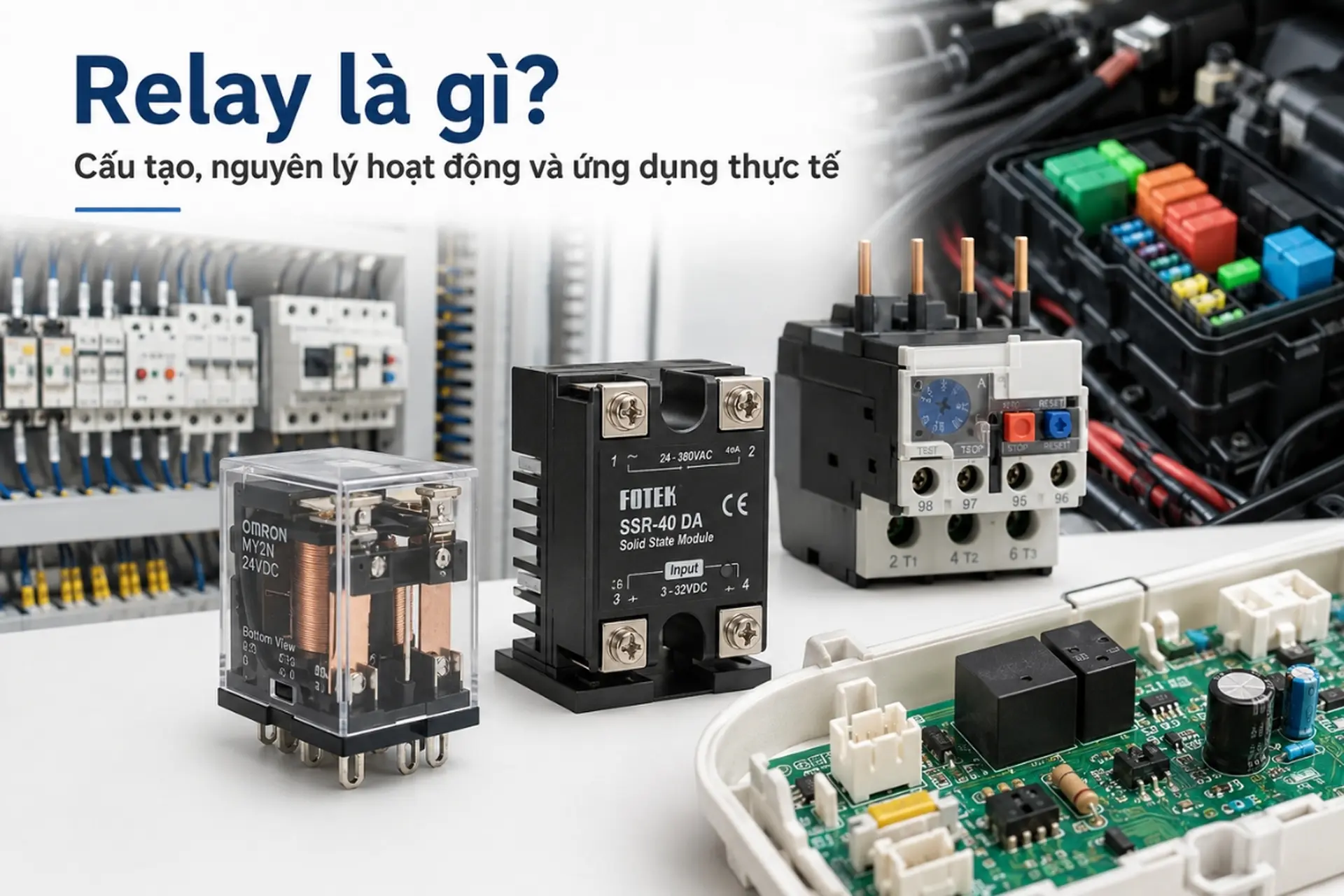 Relay là gì? Cấu tạo, nguyên lý hoạt động và ứng dụng thực tế