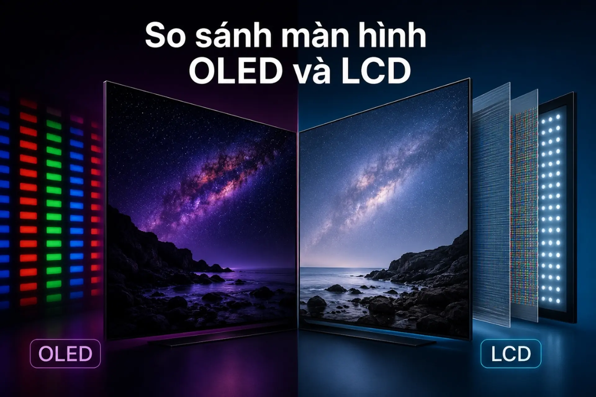 So sánh màn hình OLED và LCD: Khác nhau ở đâu, nên chọn loại nào?