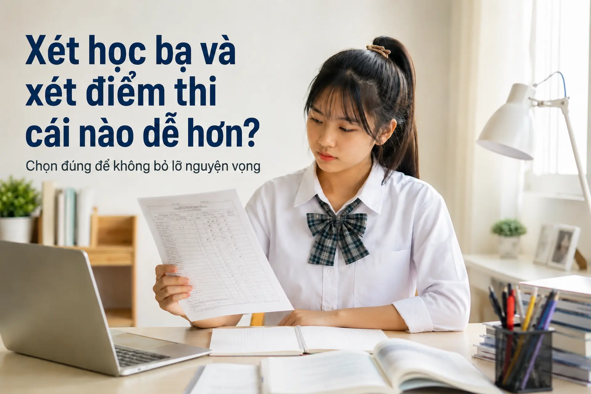 Xét học bạ và xét điểm thi cái nào dễ hơn? Chọn đúng để không bỏ lỡ nguyện vọng