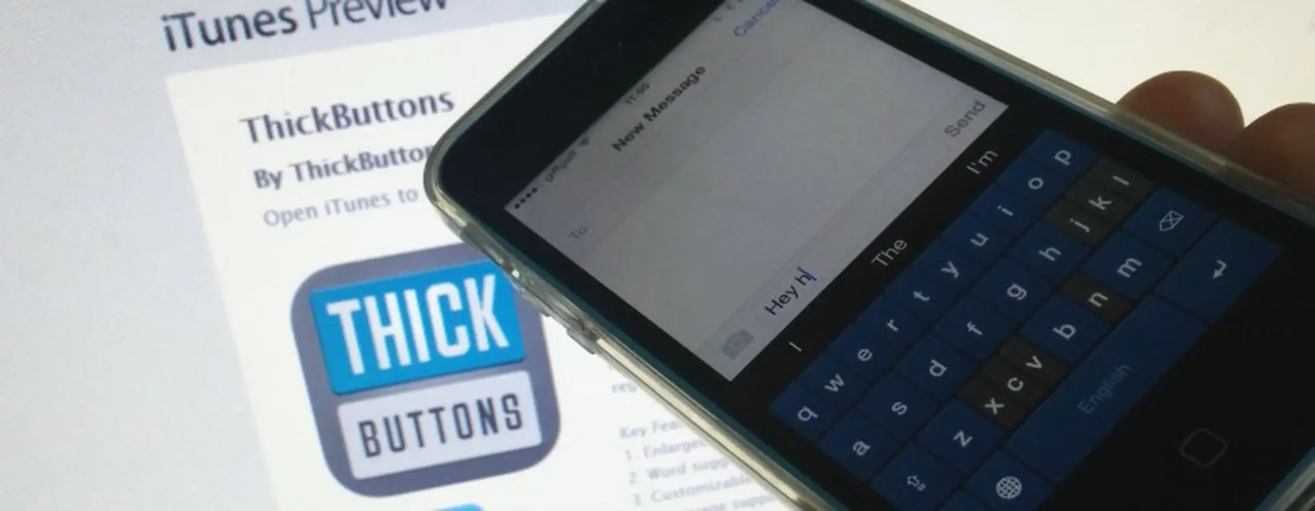 Bàn phím iPhone ThickButtons – Giải pháp cho người dùng tay to