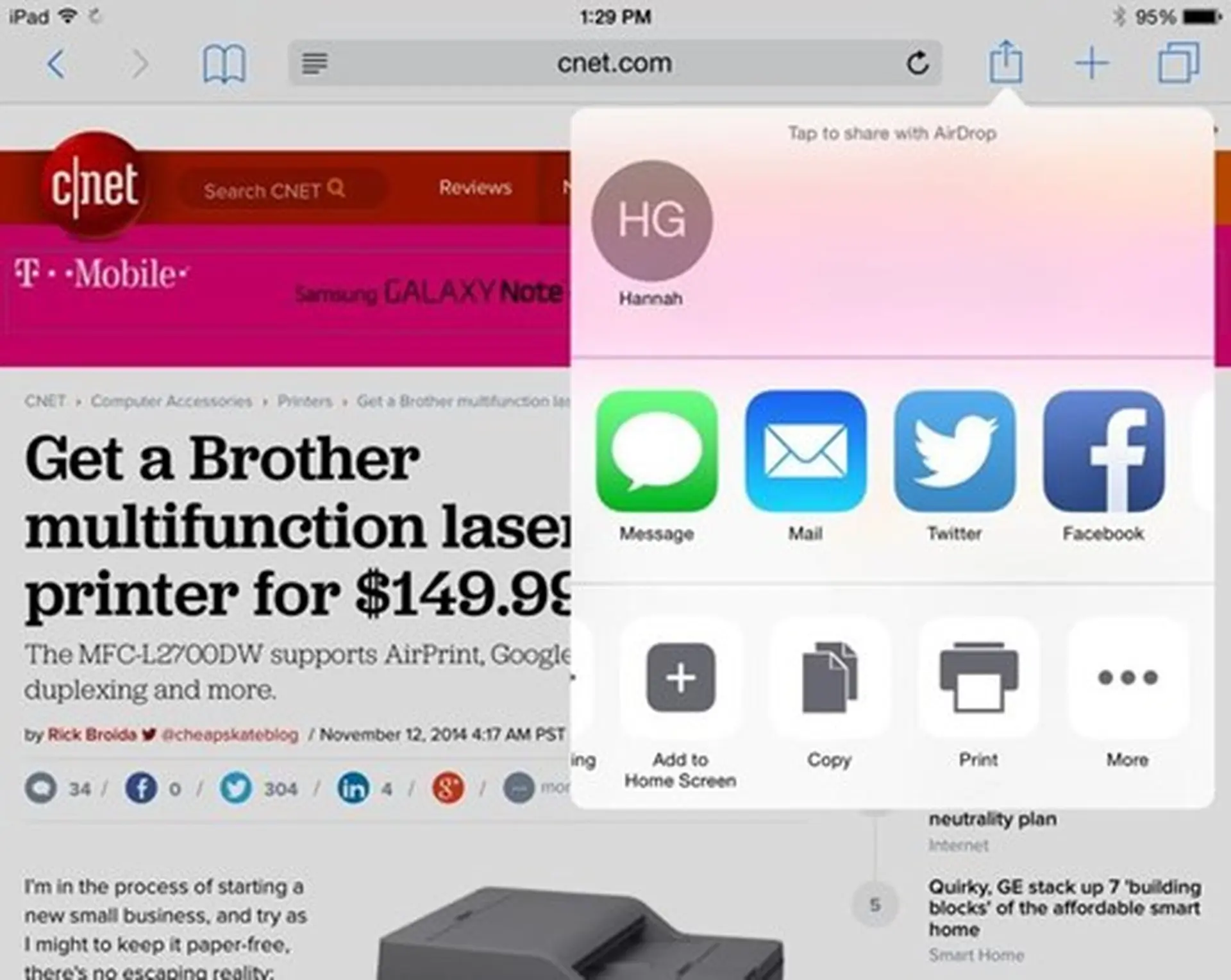 Hướng dẫn in tài liệu trên hệ điều hành iOS 8