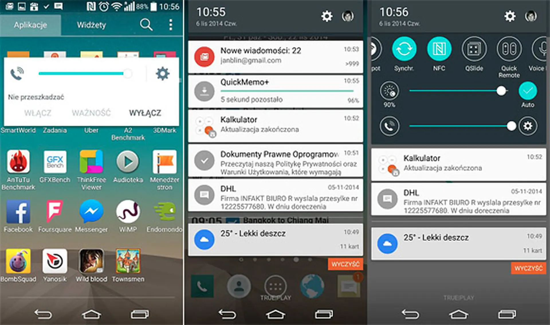 Rò rỉ ảnh chụp màn hình LG G3 với Android 5.0 Lollipop