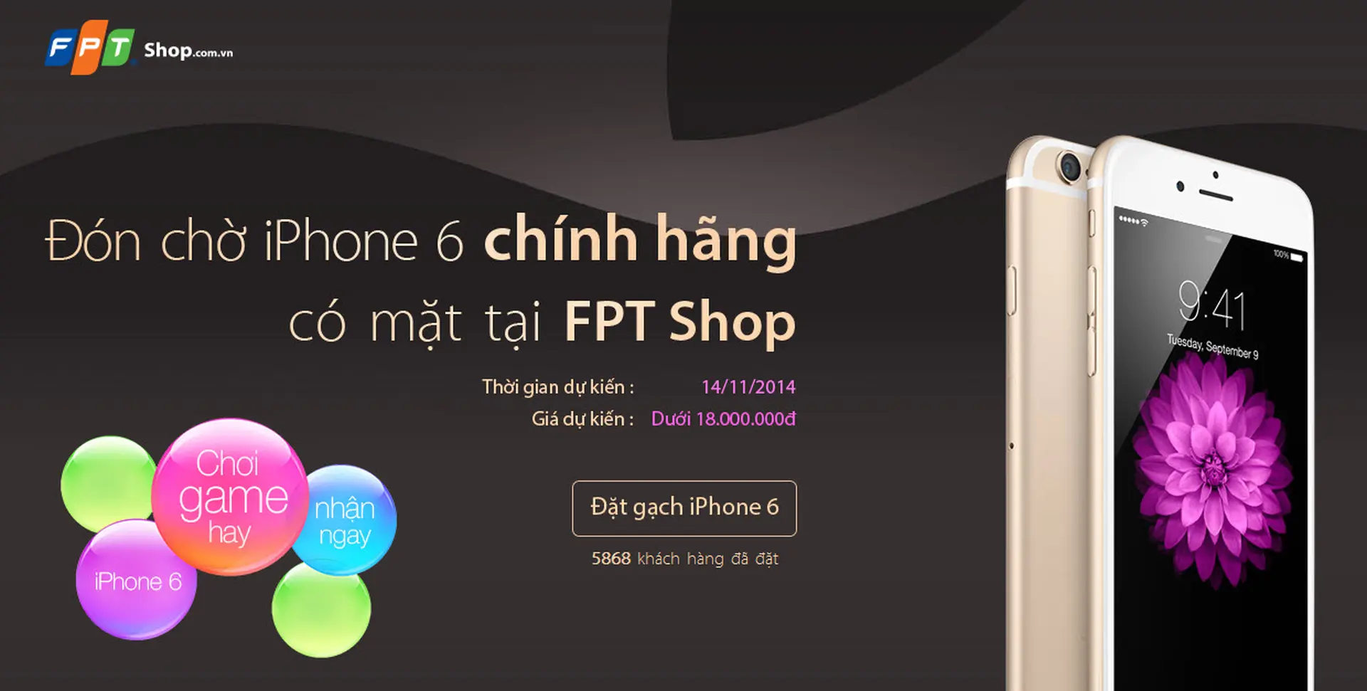 Gần 7000 đơn đặt hàng iPhone 6/iPhone 6 Plus tại FPTShhop