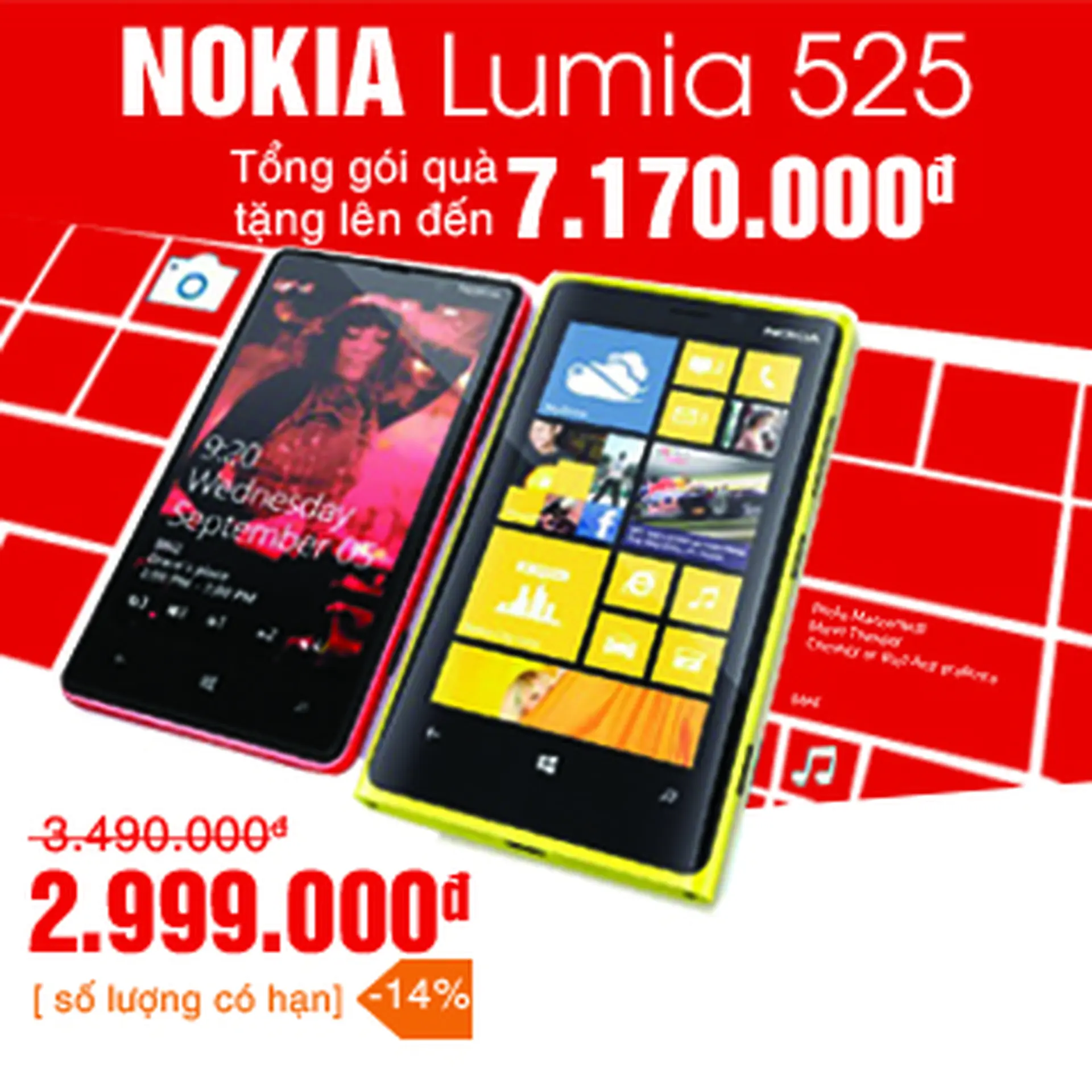 Lumia 525 - khuyến mãi siêu khủng