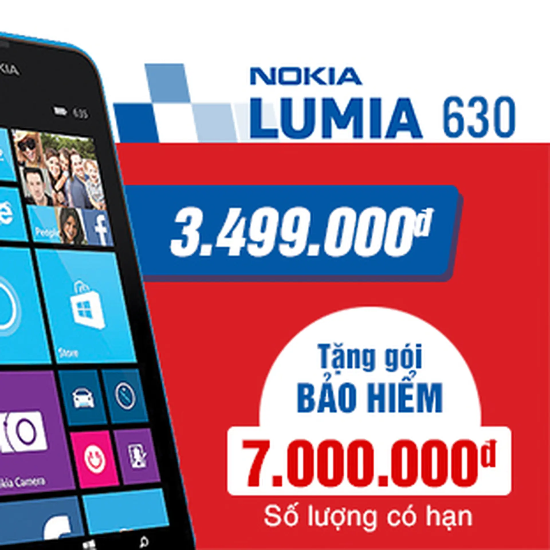 Mua Lumia 630  tặng thêm bảo hiểm lớn