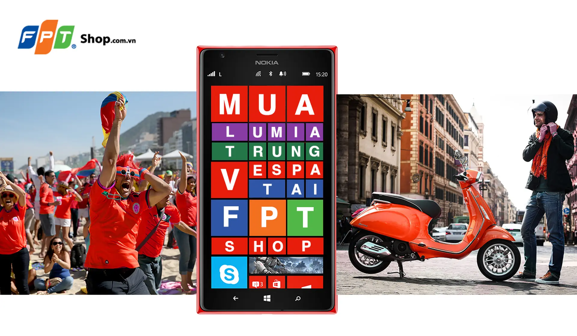 Mua Nokia Lumia trúng ngay Vespa Sprint tại FPT Shop