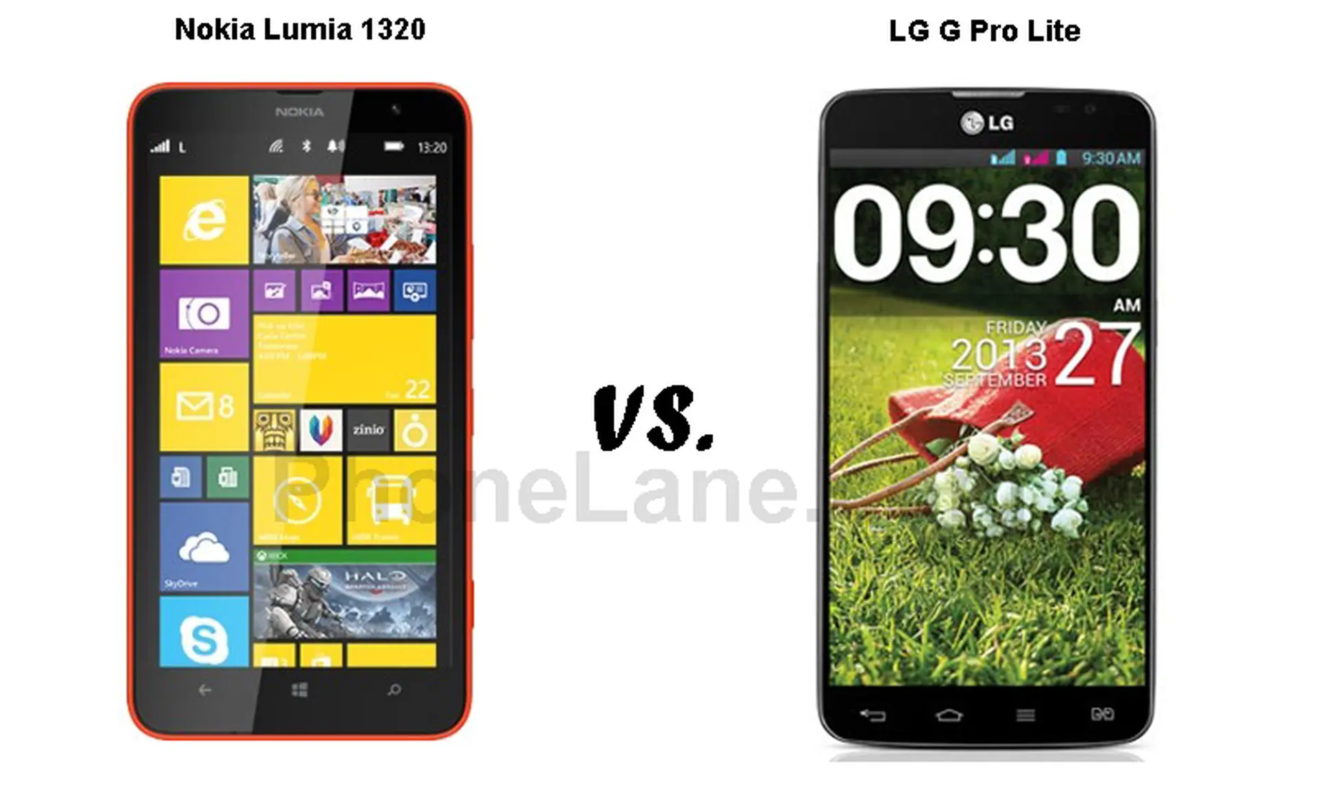 So sánh Nokia Lumia 1320 và LG G Pro Lite