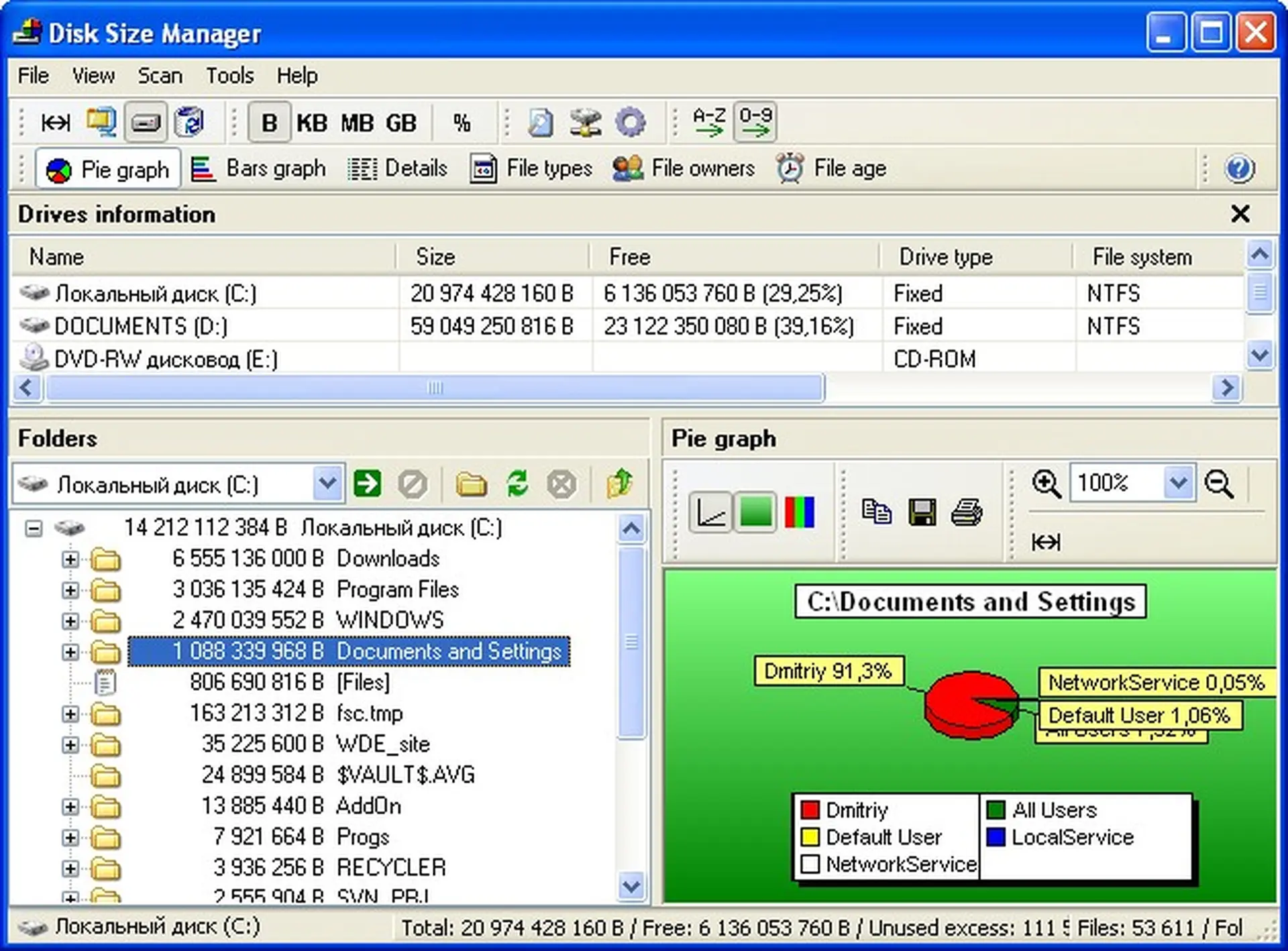 Disk Size Manager 2.1 – Phần mềm theo dõi và tìm kiếm tập tin nhanh chóng dành cho Windows