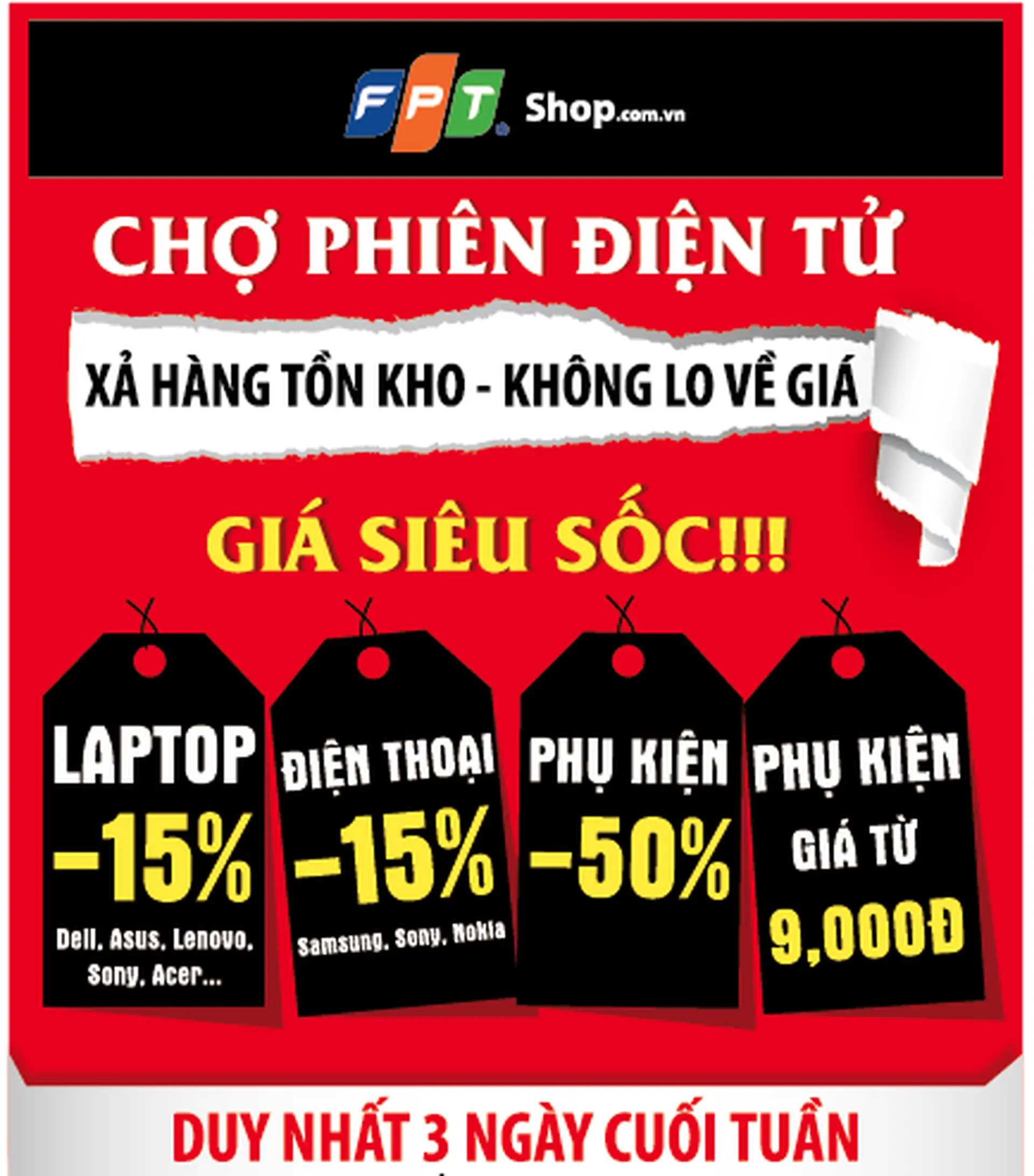 Chợ điện tử cuối tuần: giá từ 9 ngàn đồng!
