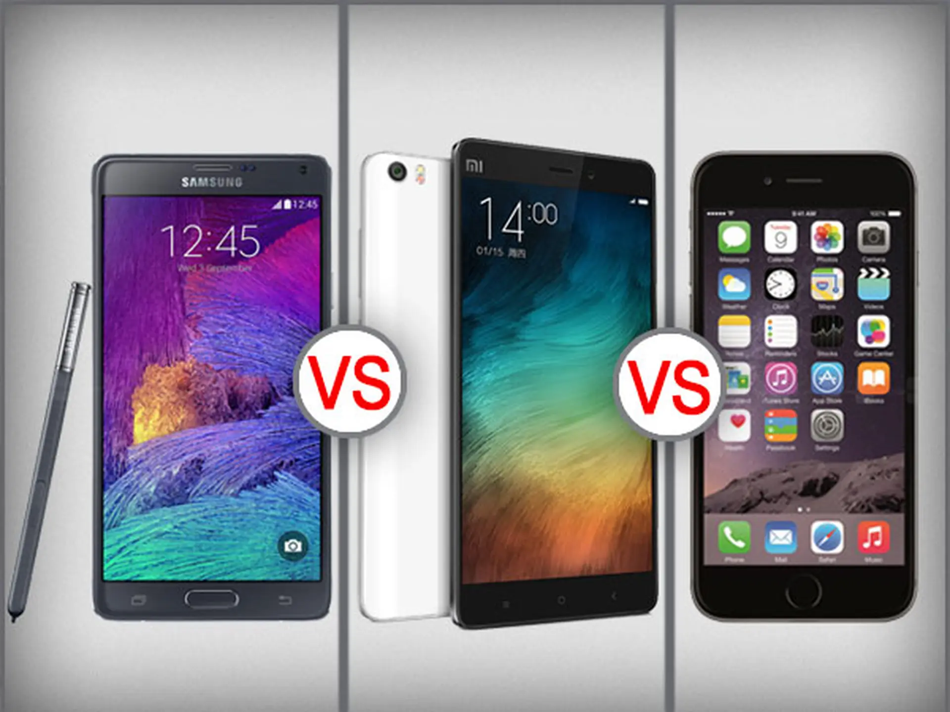 Cuộc chạm trán giữa Mi Note Pro với Galaxy Note 4 và iPhone 6 Plus