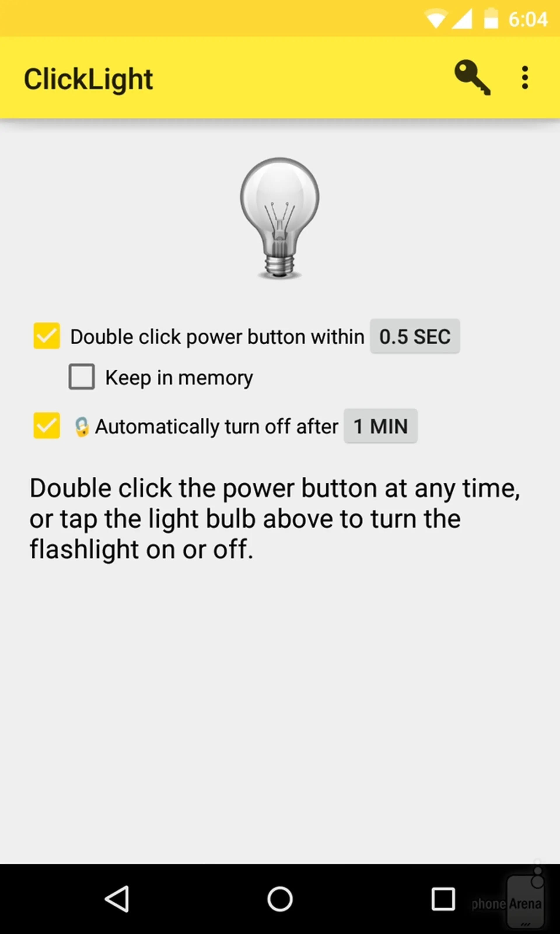 Bật “đèn pin” trên Android dễ dàng với ClickLight