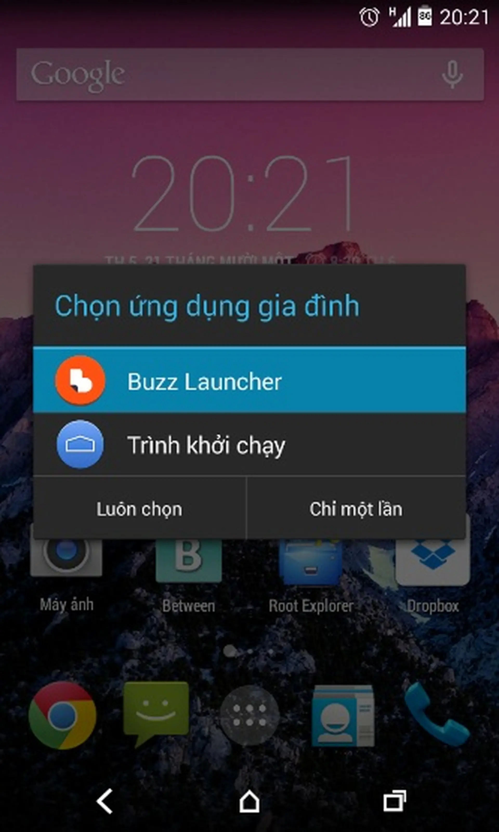 Dùng Buzz Launcher để tạo nên “sắc màu” cho thiết bị của bạn