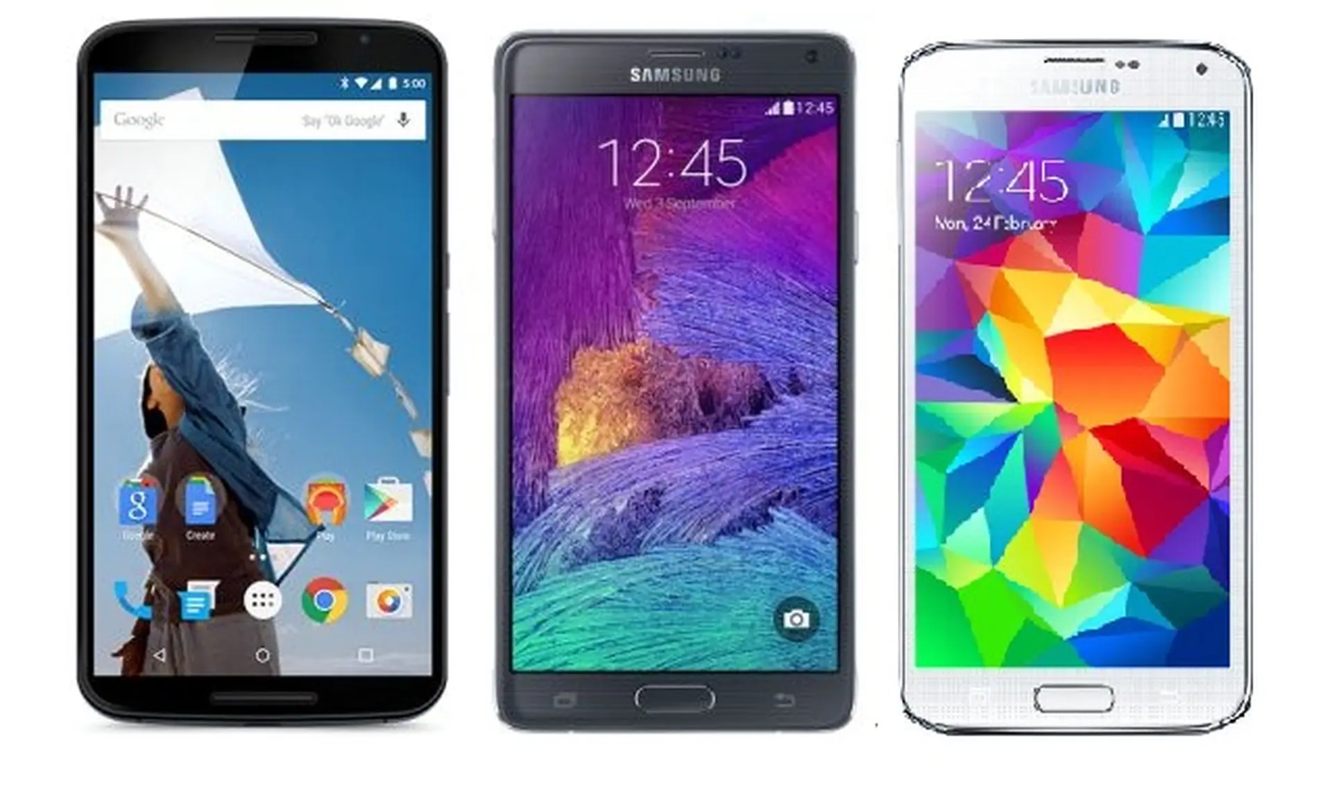 So sánh Nexus 6, Samsung Galaxy S5 và Samsung Galaxy Note 4