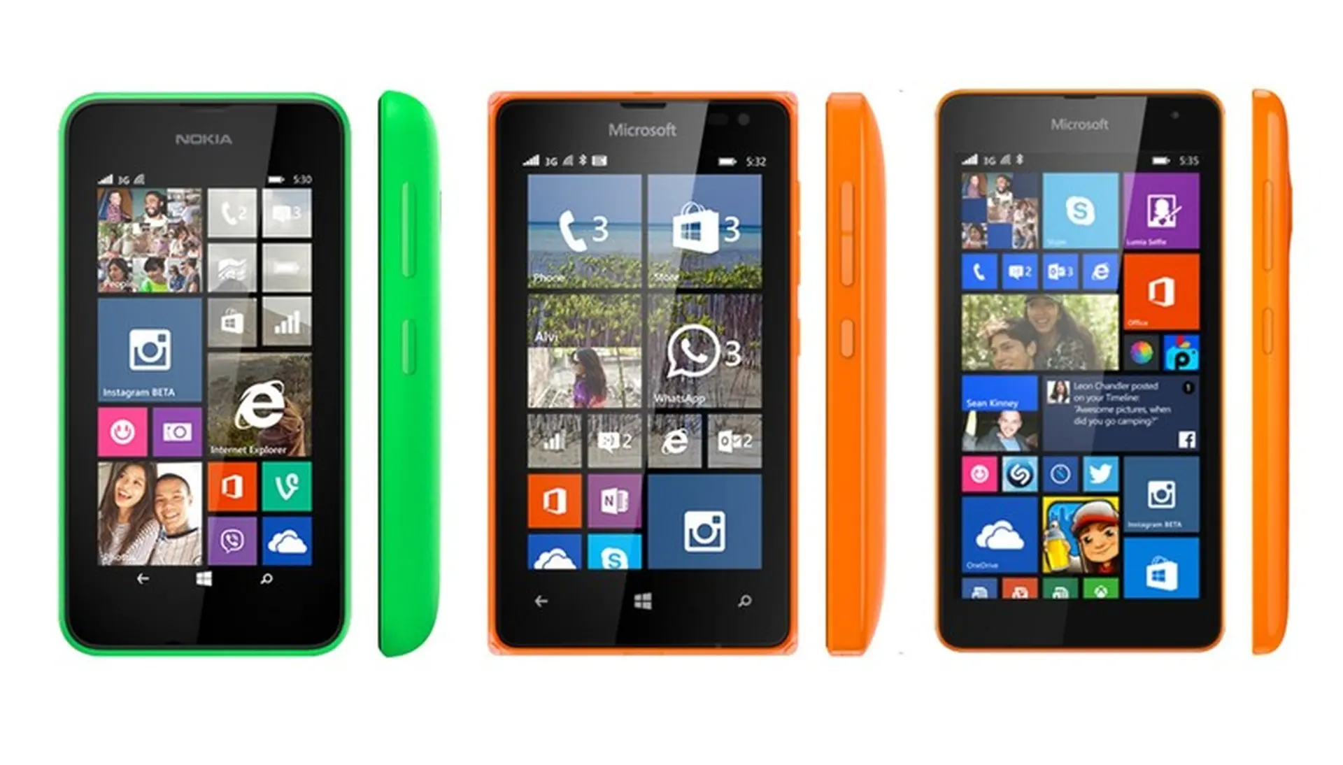 Lumia 530, Lumia 532 và Lumia 535 : Đâu là sự khác biệt?