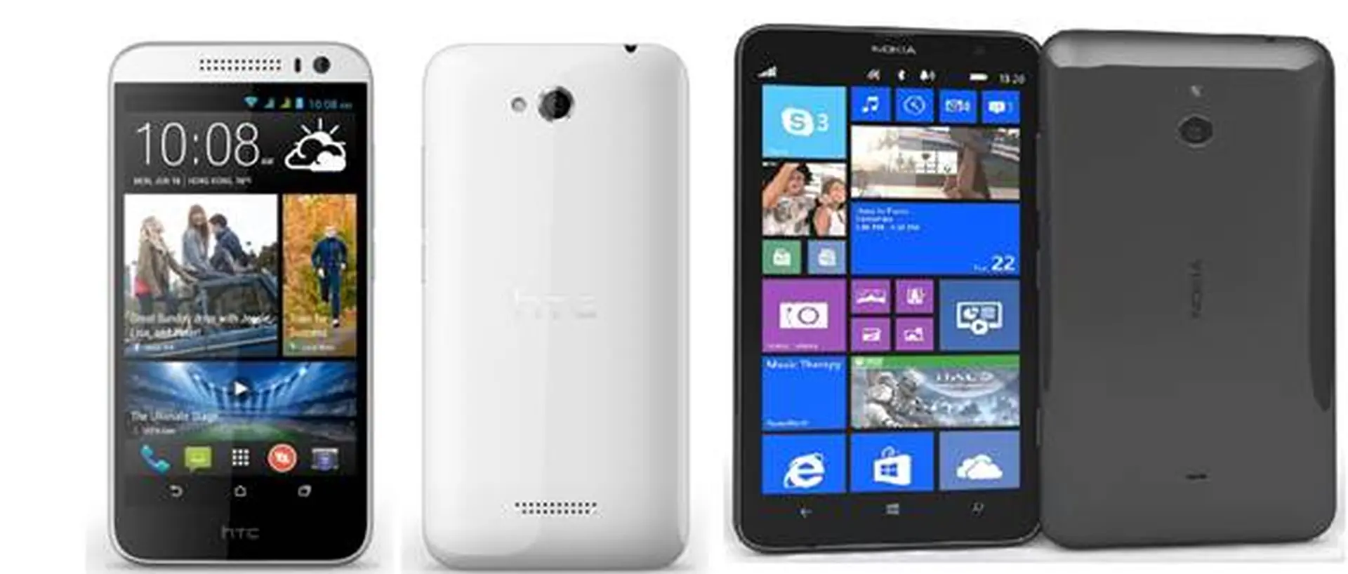 So sánh điện thoại Nokia Lumia 1320 và HTC Desire 616