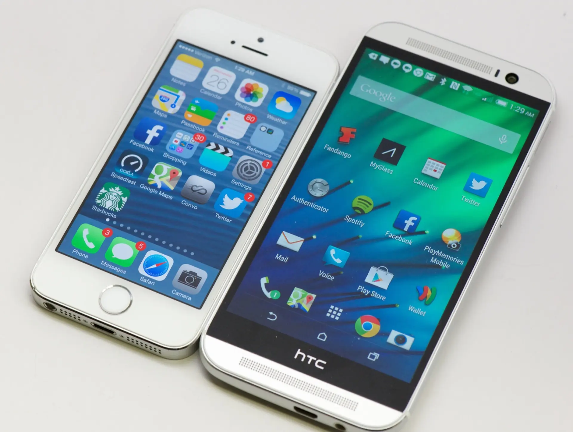 So sánh HTC One M8 và iPhone 5s: Thiết kế, màn hình và hiệu năng.