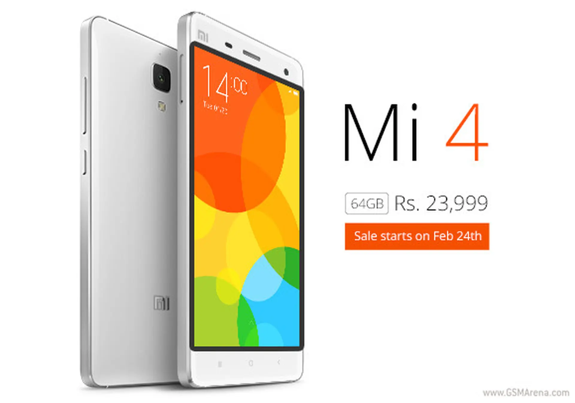 Xiaomi Mi 4 phiên bản 64GB sẽ được bán tại Ấn Độ từ ngày 24/2