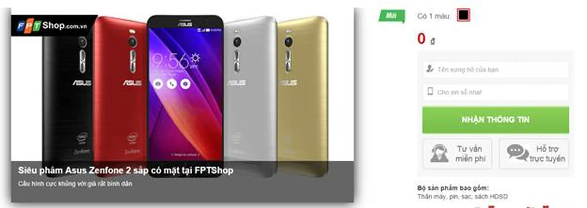Giá Asus Zenfone 2 bán tại Việt Nam