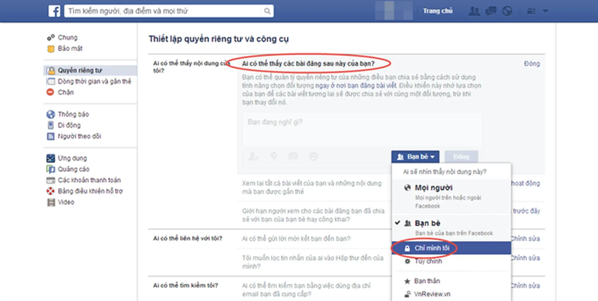 Cách ẩn mình trên Facebook mà không phải đóng tài khoản