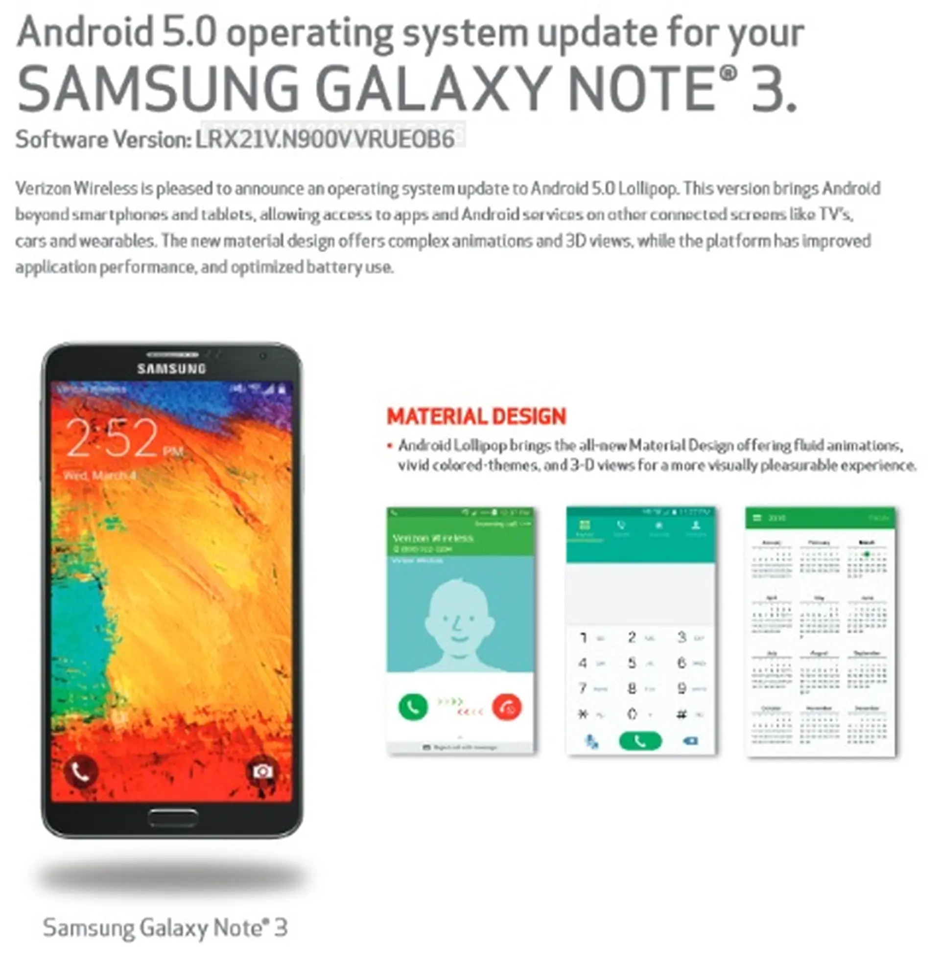Smartphone Galaxy Note 3 nhận được cập nhật Android 5.0 Loillpop