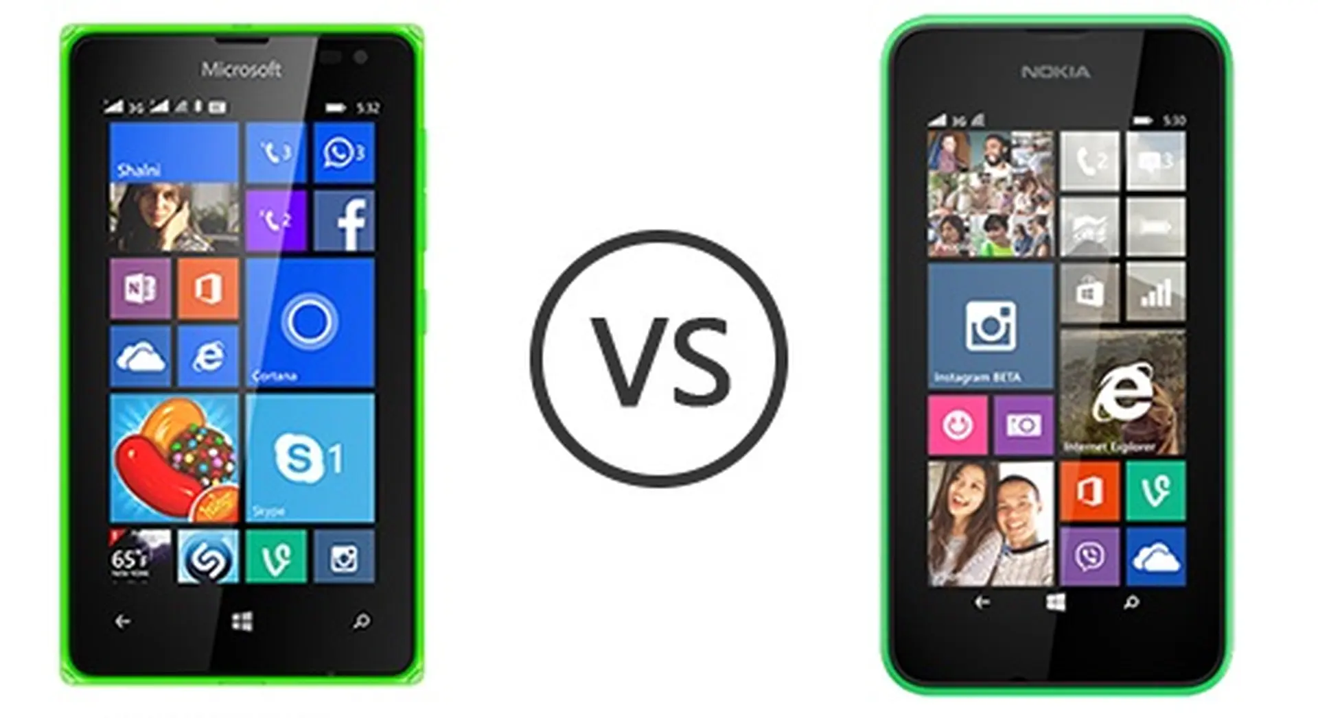 Lumia 532 chạm trán Lumia 530