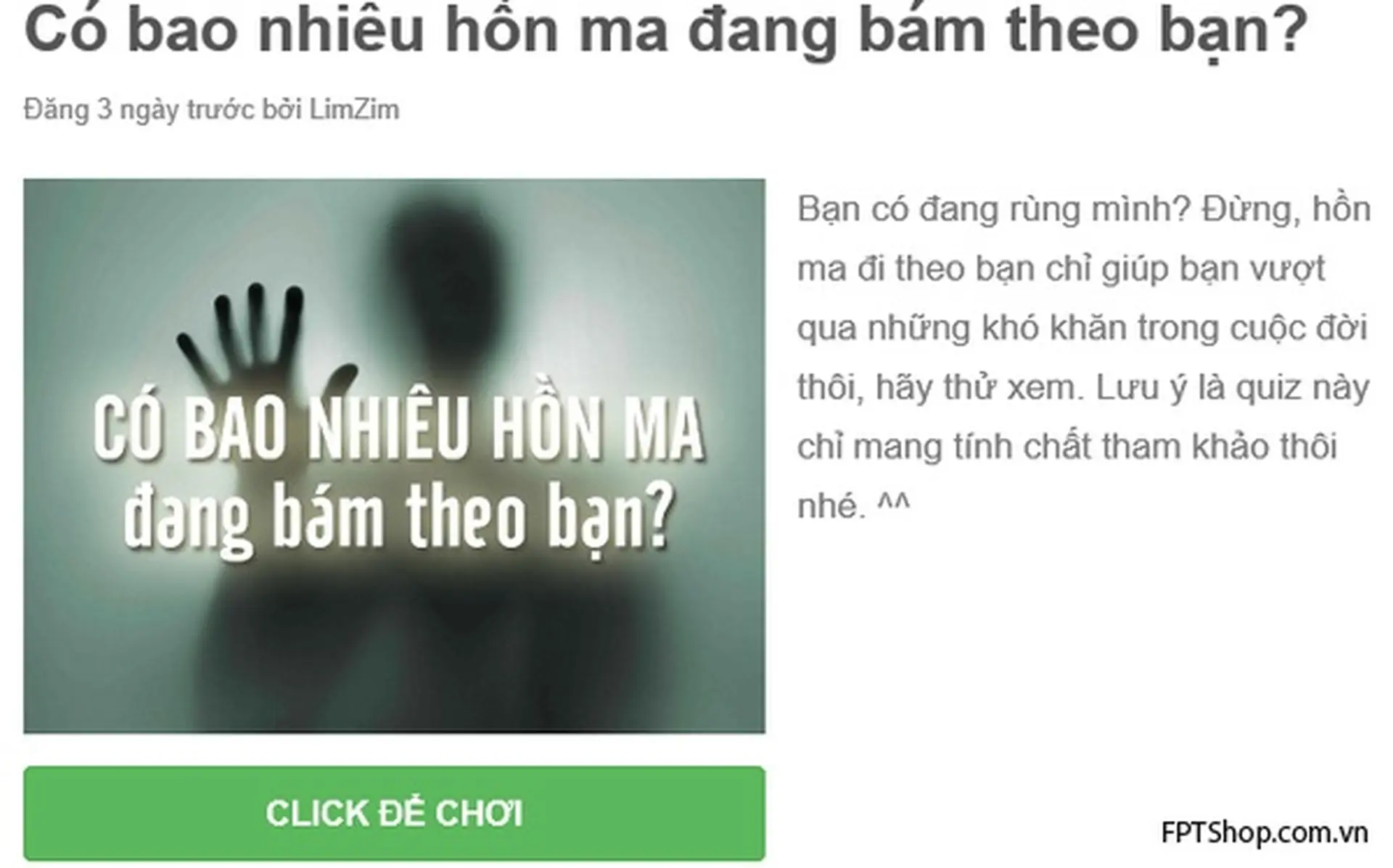 Có bao nhiêu hồn ma đang theo bám bạn? 