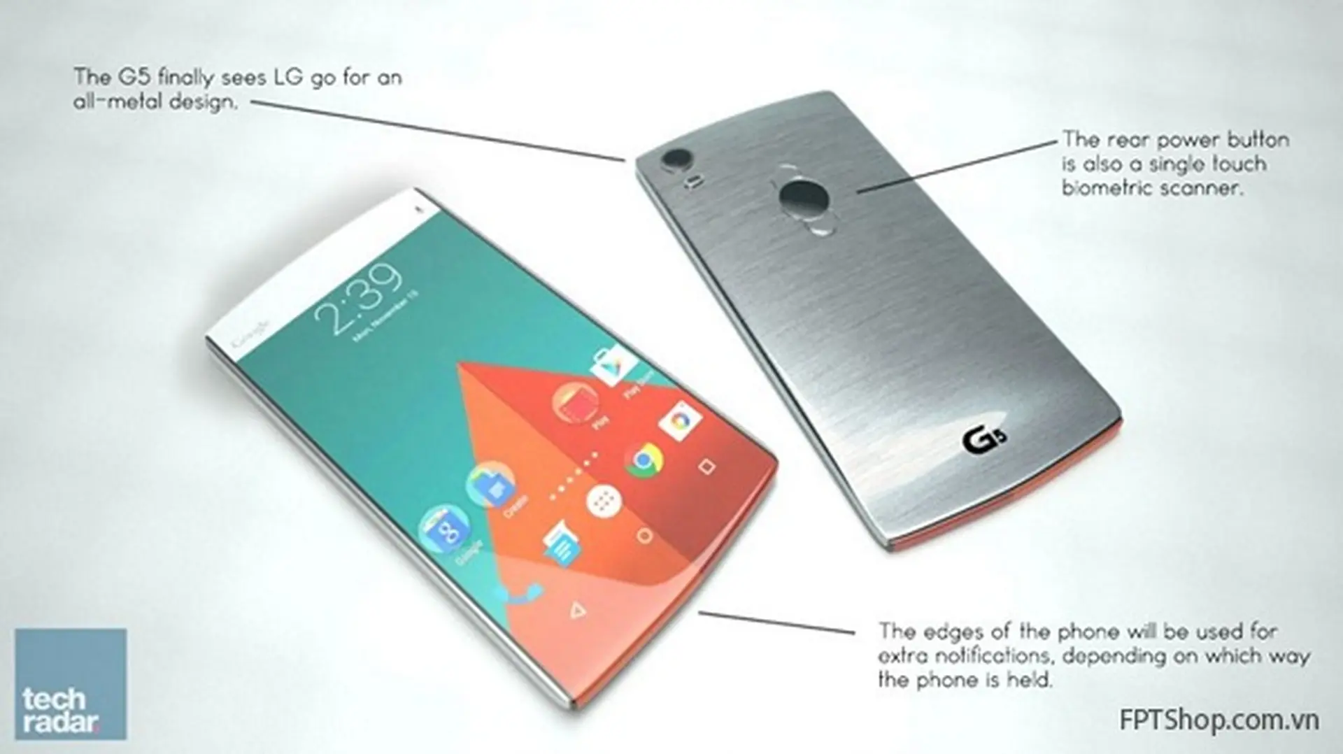LG G5 “lột xác” hoàn toàn với màn hình không biên giới, vỏ kim loại sang trọng