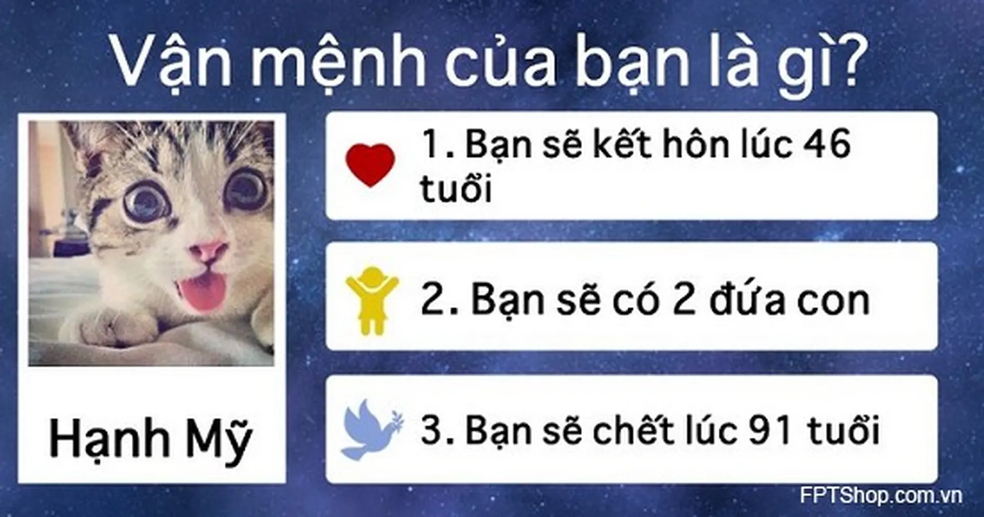  Đoán tương lai qua Ứng dụng Vận mệnh của bạn là gì