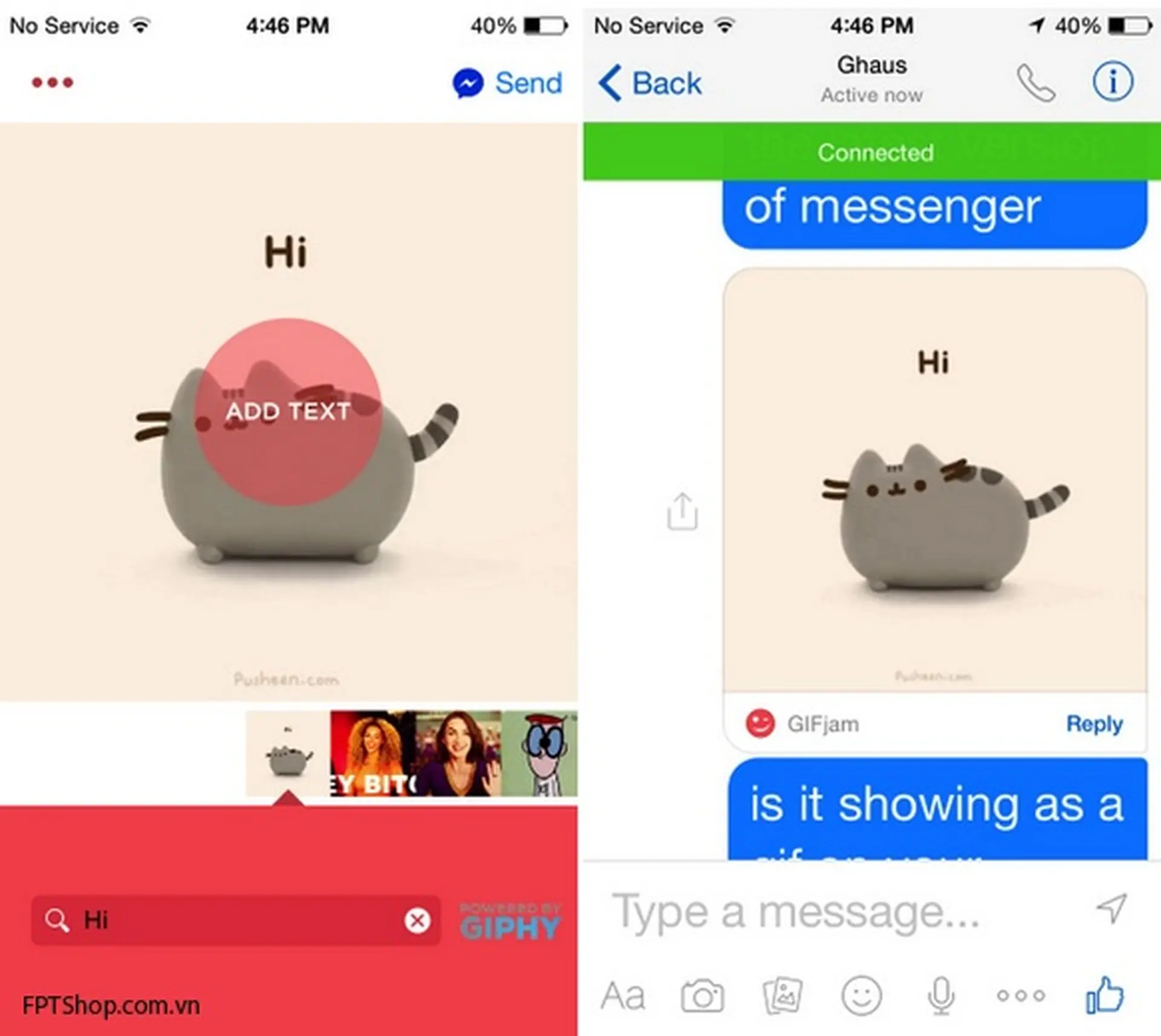 Facebook Messenger mang tới cho người dùng khả năng gửi ảnh động