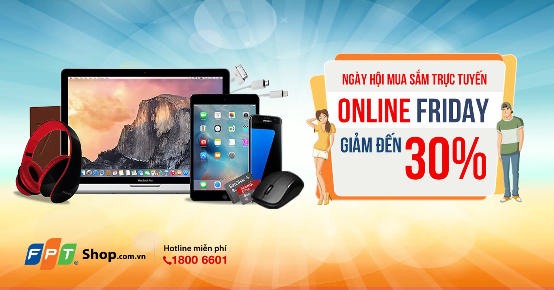 Giảm giá đến 30% tại FPT Shop nhân dịp Online Friday