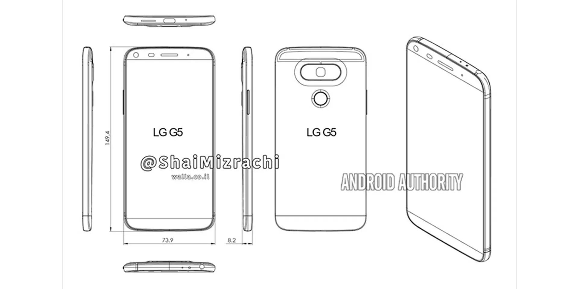 Hình ảnh thiết kế chính thức LG G5 - Cụm camera và nút nguồn mới