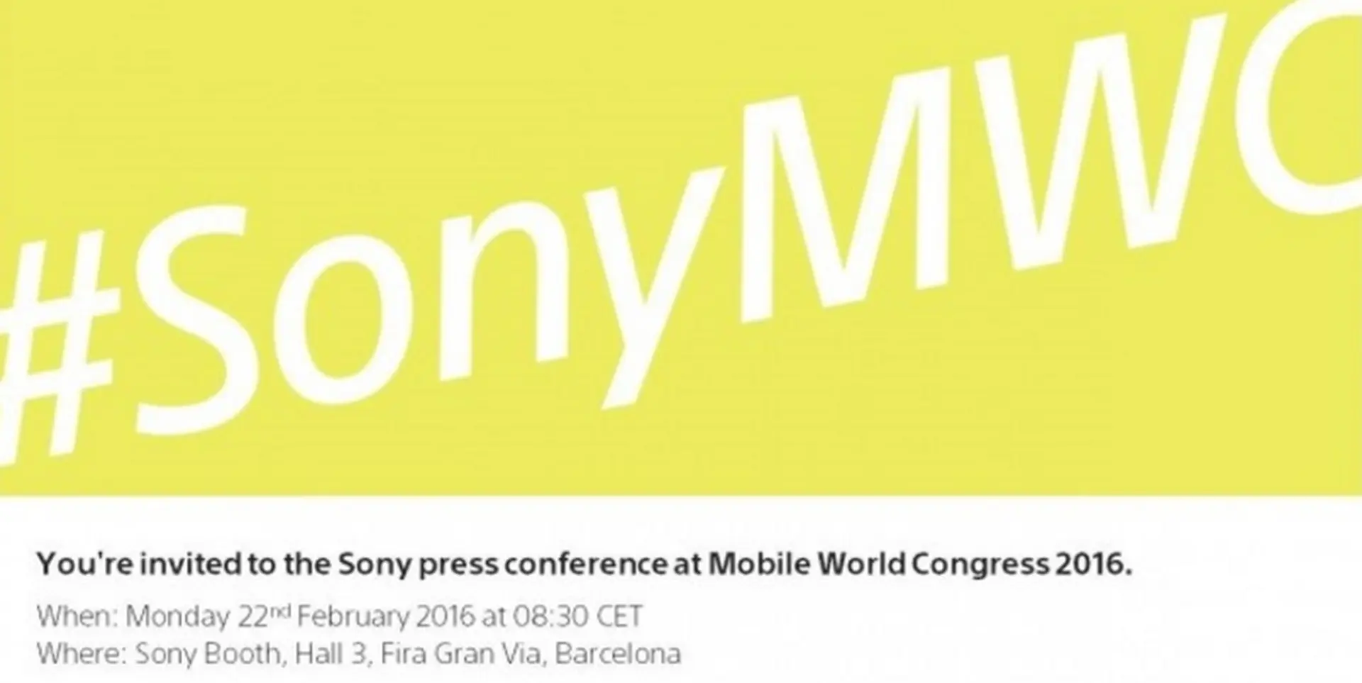Sony gửi lời mời dự sự kiện MWC 2016, liệu Xperia Z6 có xuất hiện?